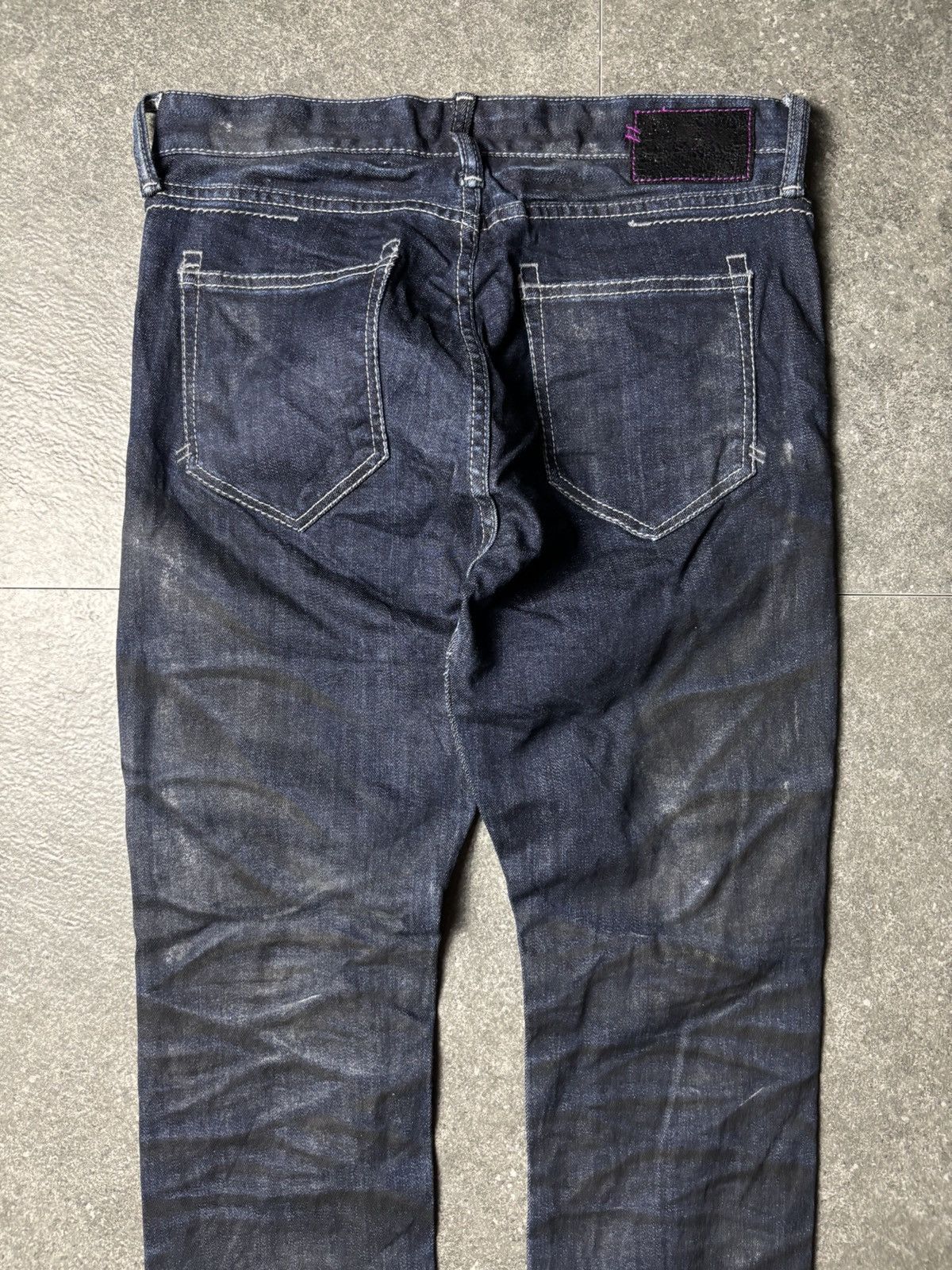 Japanese Brand 2000s Civarize Riders Silver Claw Marks Slim Bootcut Jeans Size US 29 - 12 Thumbnail