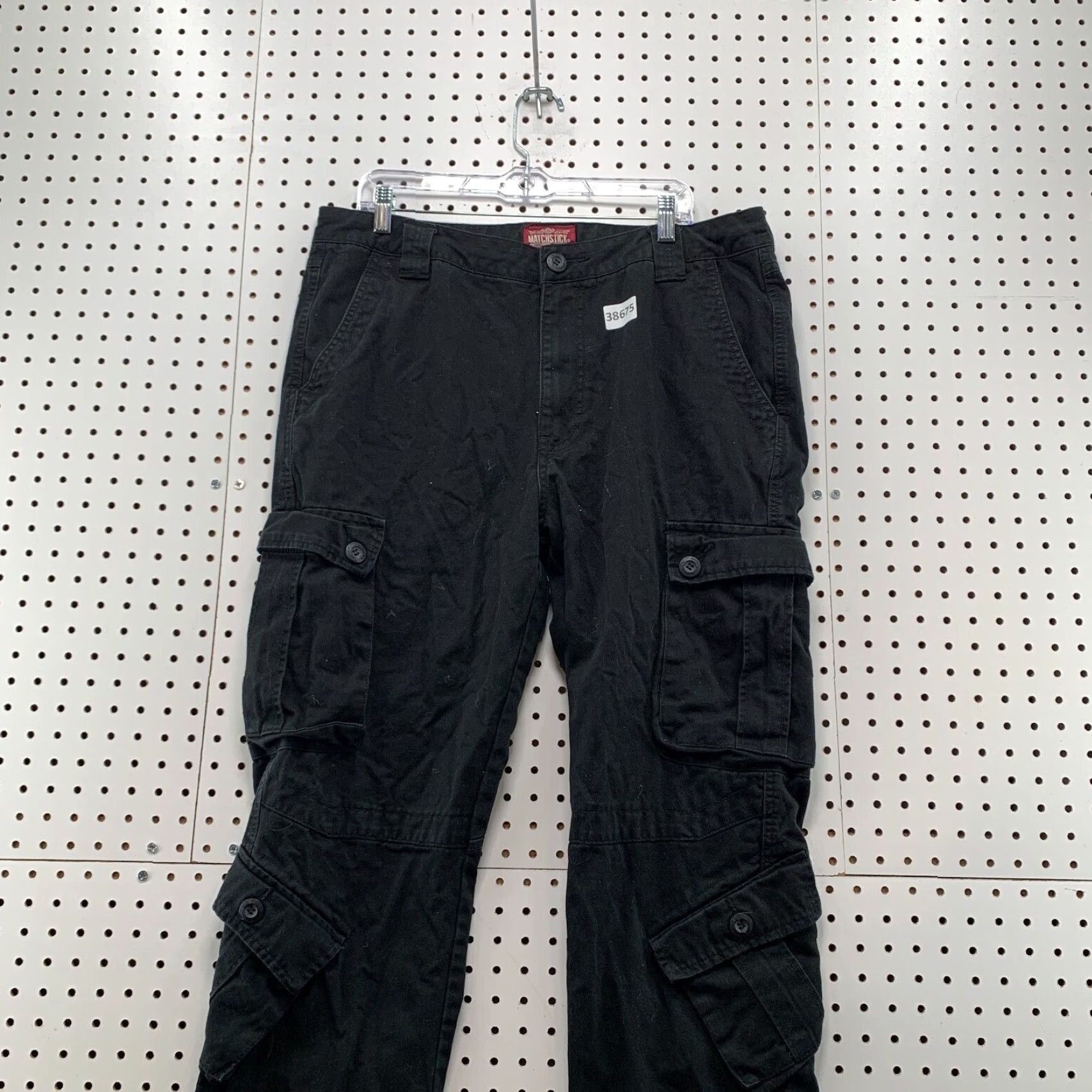 Vintage VINTAGE Matchstick Cargo Pants Black Mens Utility Pocket Size 38x31 Skateboard Size US 38 / EU 54 - 3 Thumbnail