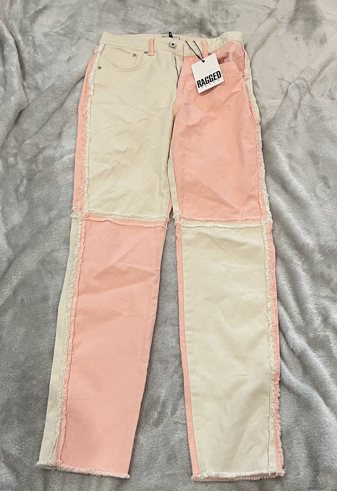 Designer × The Ragged Priest Ragged Priest pink and cream patchwork jeans Size 28" / US 6 / IT 42 - 1 Thumbnail