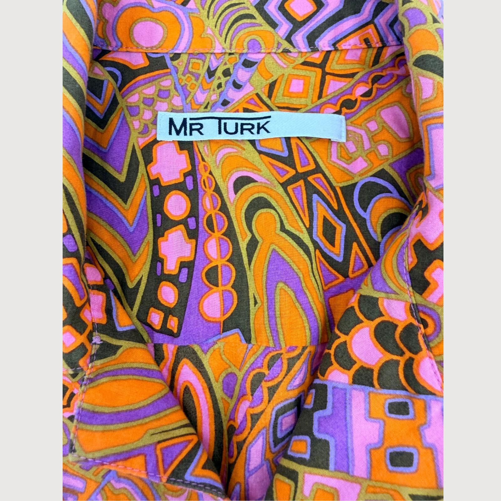 Mr Turk MR TURK Psychedelic Print Short Sleeve Shirt M Size US M / EU 48-50 / 2 - 3 Thumbnail