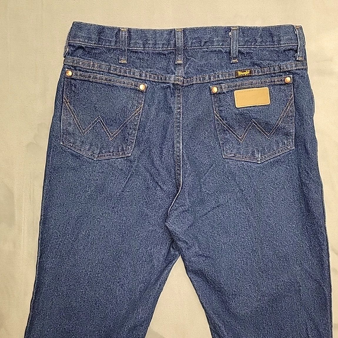 Wrangler VINTAGE Wrangler Jeans Mens 35x32 Blue Denim Pants Western Cowboy Cut 936PWD Regular Men Jeans Retro Size US 35 - 6 Thumbnail