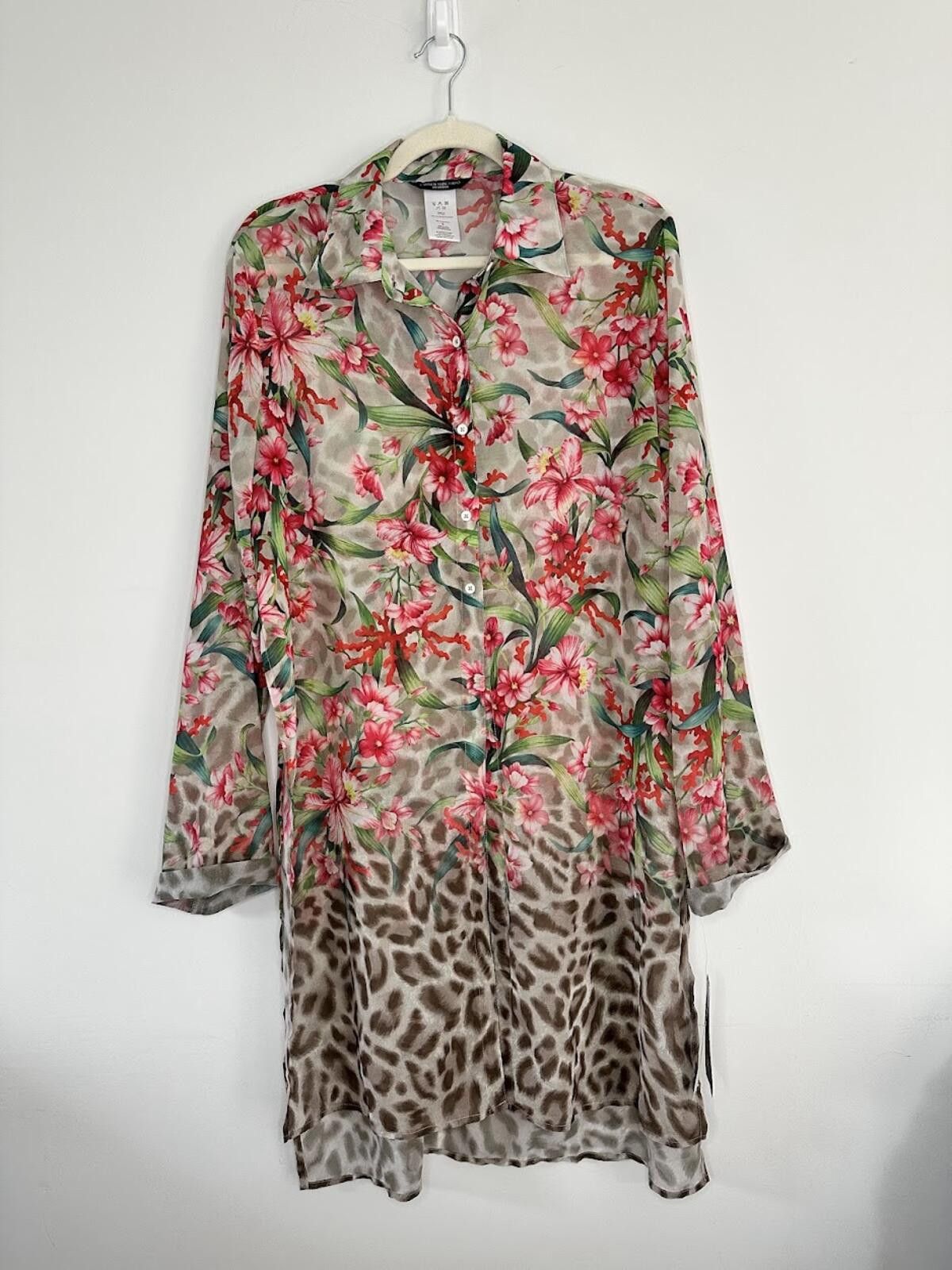 Other BNWT Carmen Marc Valvo Long-Sleeve Tunic Coverup - Sz. M Size ONE SIZE - 2 Thumbnail