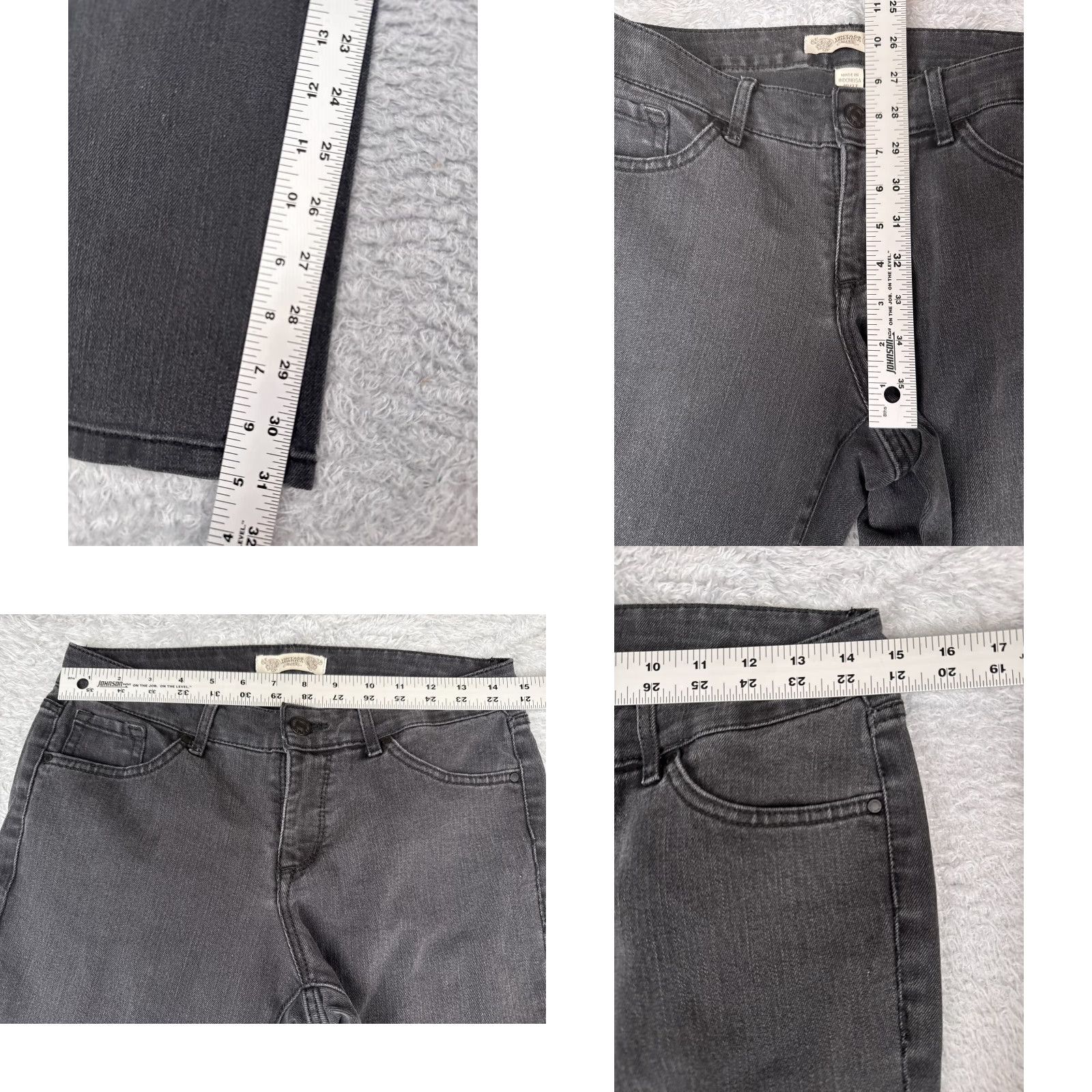 Vintage VINTAGE Vintage America Blues Jeans Womens 4 Black Straight Mid Rise Cotton Blend 29x31 Jeans Size 27" / US 4 / IT 40 - 8 Thumbnail