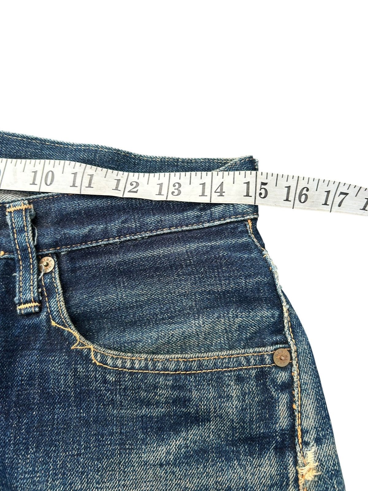 Kapital Vintage Denime Selvedge Distressed Denim Jeans Size US 30 / EU 46 - 19 Thumbnail