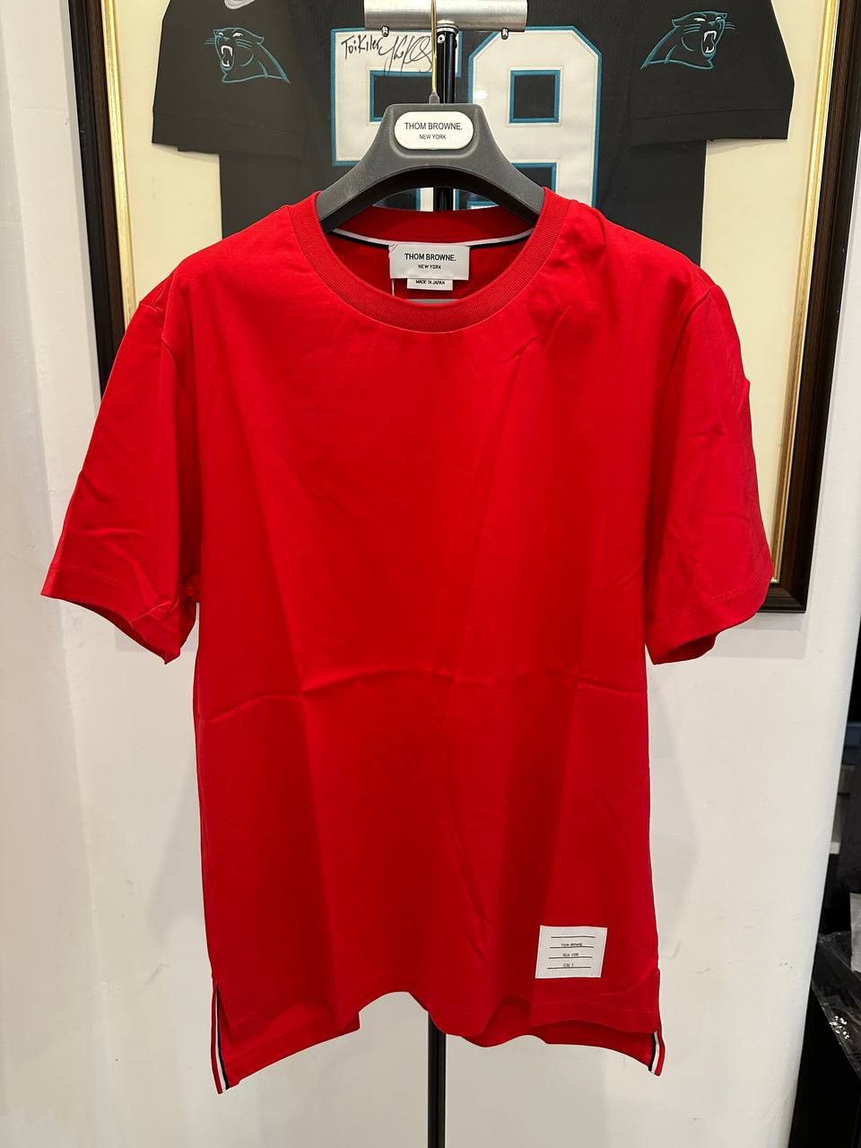 image of Thom Browne Relaxed Fit Short Sleeve T-Shirt In Red, Men's (Size Medium)