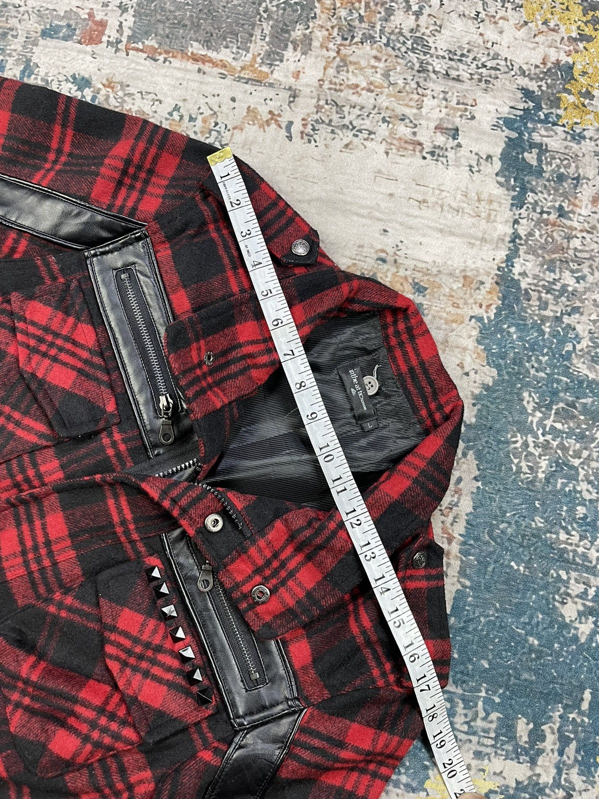 In The Attic In The Attic Red Tartan Spiked Punk Jacket Size US S / EU 44-46 / 1 - 12 Thumbnail