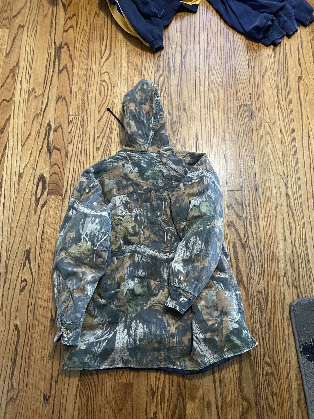 Vintage Vintage camo hooded jacket Size US XL / EU 56 / 4 - 2 Thumbnail
