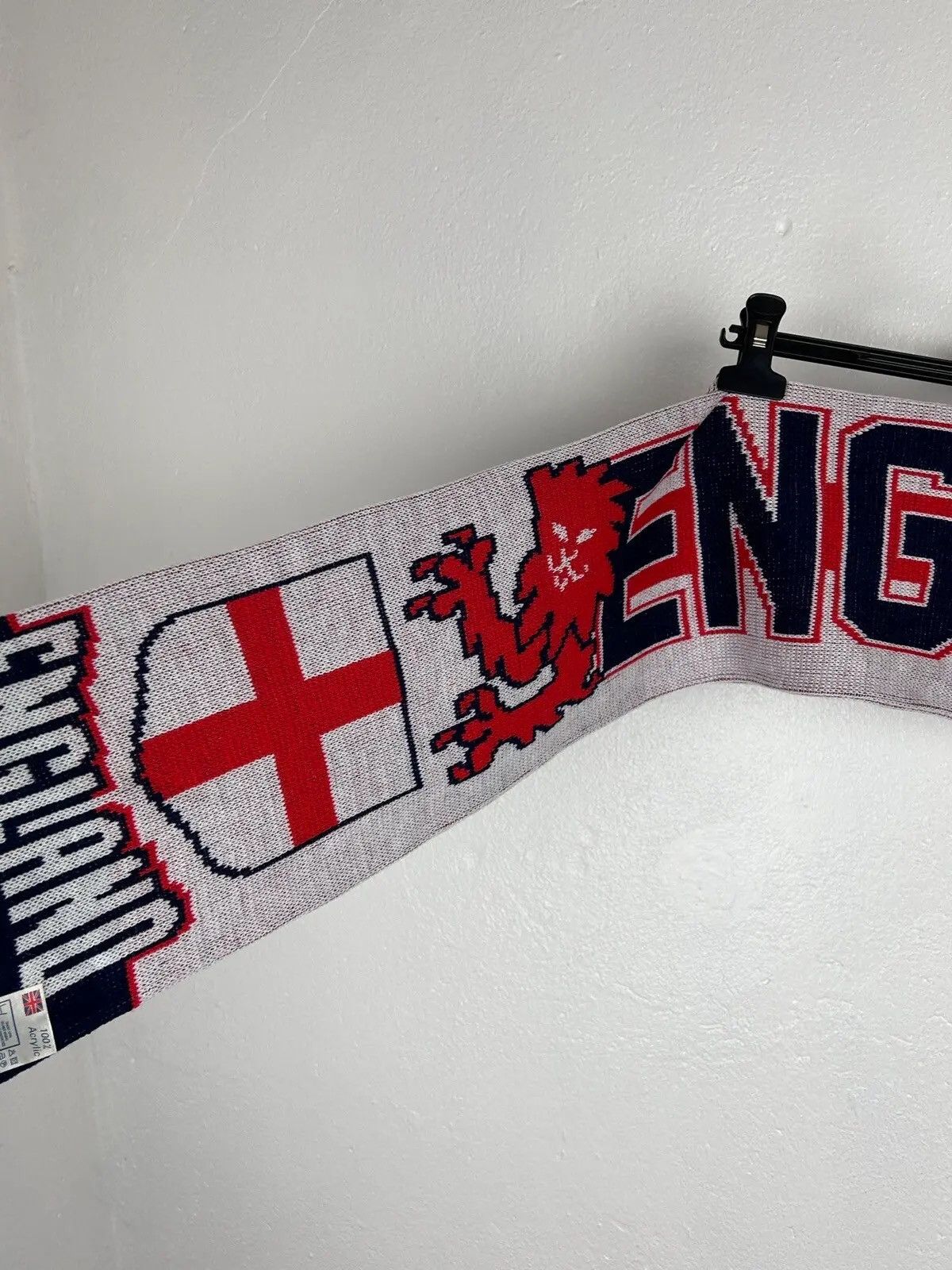 Vintage 90s Vintage England Football Team Fanwear Scarf Muffler Size ONE SIZE - 4 Thumbnail