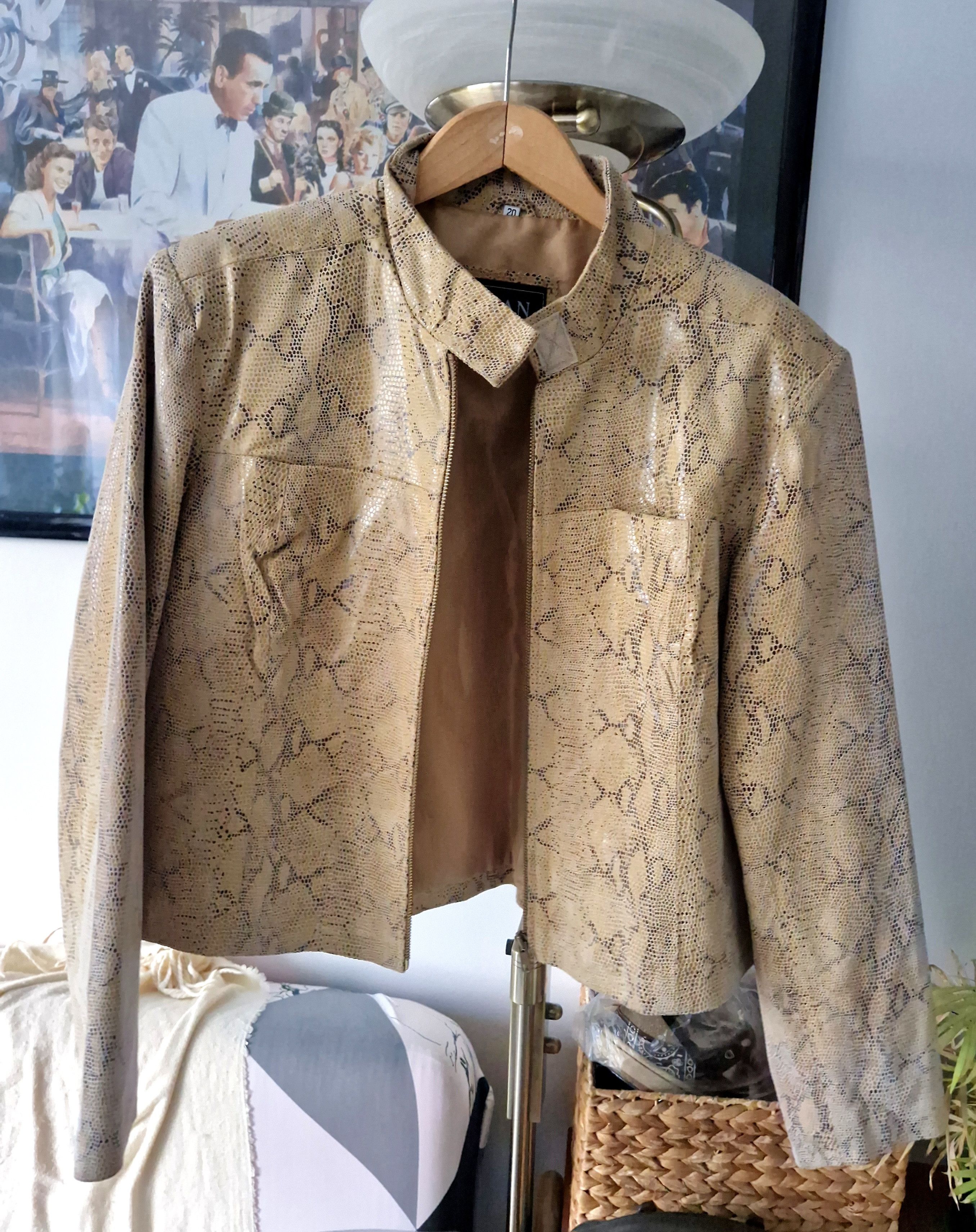 Vintage Leathermasters Milan leather jacker snake 90's Size 3XL / US 20-22 - 1 Thumbnail