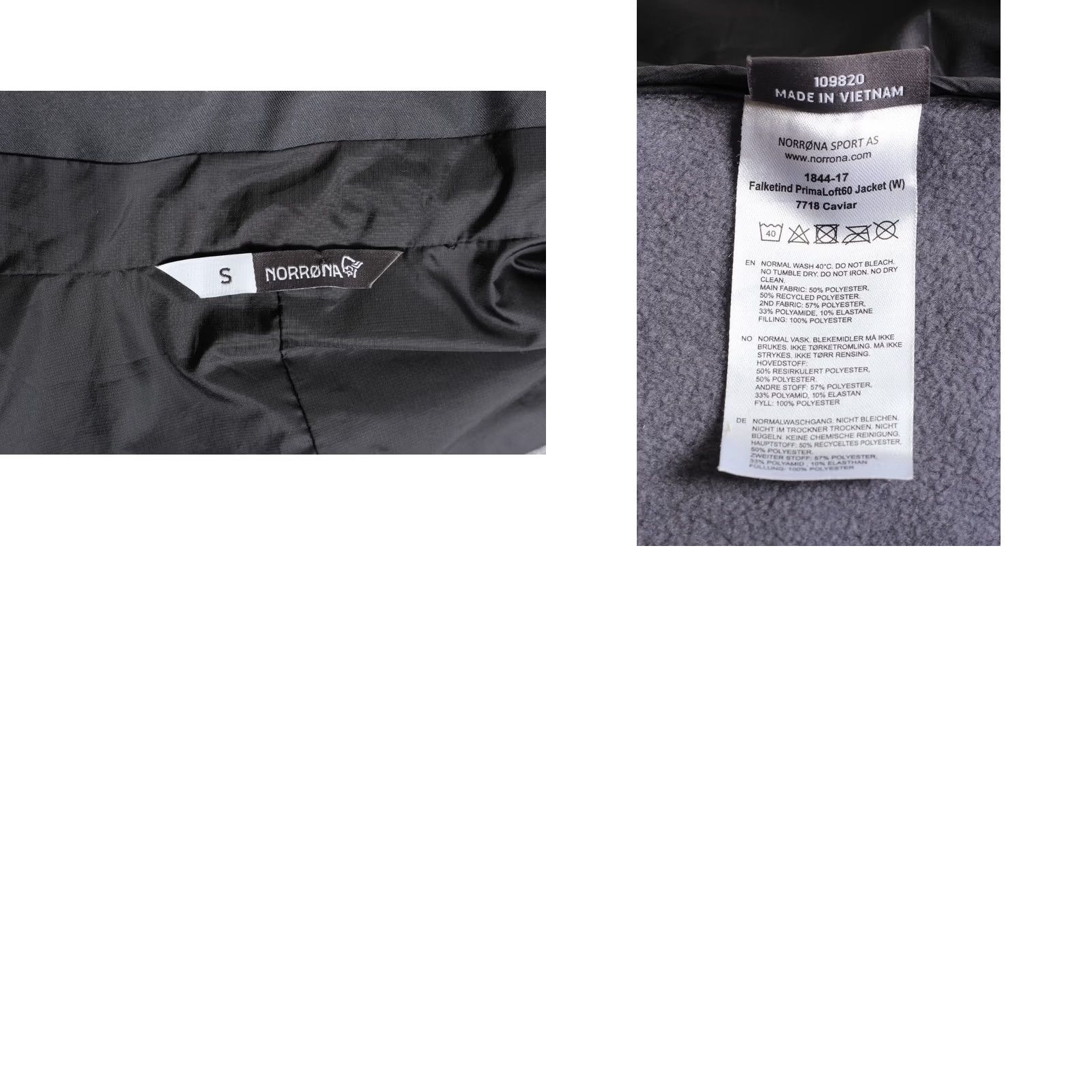 Vintage NORRONA Falketind PrimaLoft60 Jacket Women Size S Insulated Lightweight Black MJ4259 Size S / US 4 / IT 40 - 8 Thumbnail