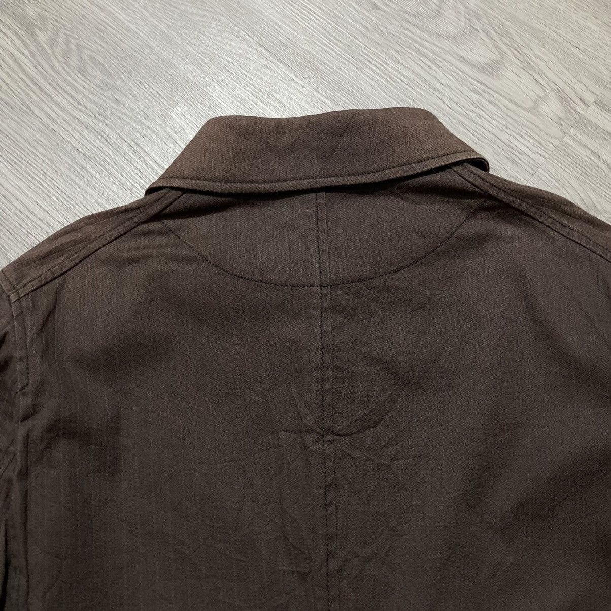 Michel Klein Vintage Michel Klein Homme Paris Coated Jacket Brown Luxury Size US L / EU 52-54 / 3 - 15 Thumbnail