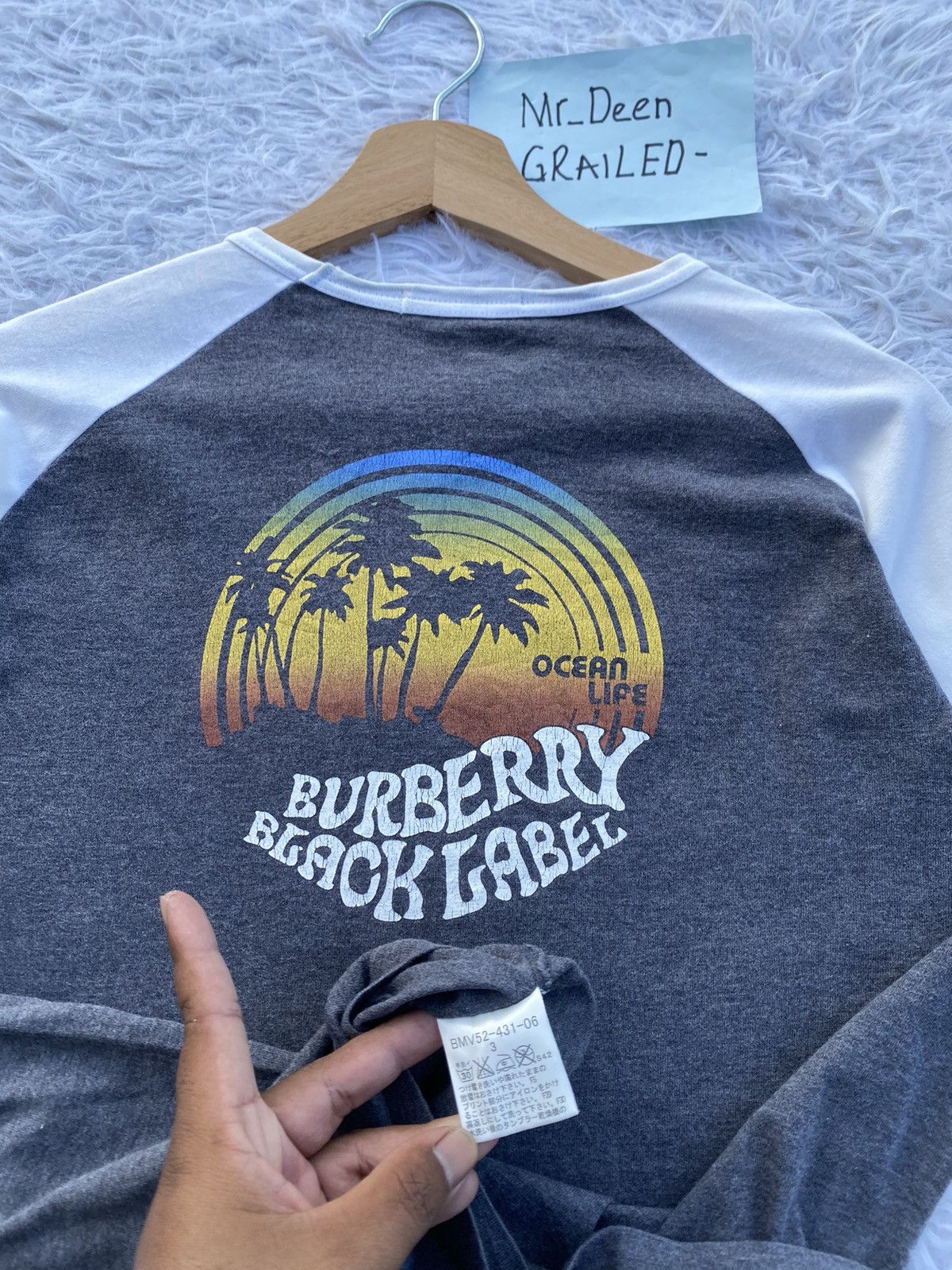 Burberry Rare Vintage Burberry Black Label Ocean Life Tshirt Size US M / EU 48-50 / 2 - 8 Thumbnail