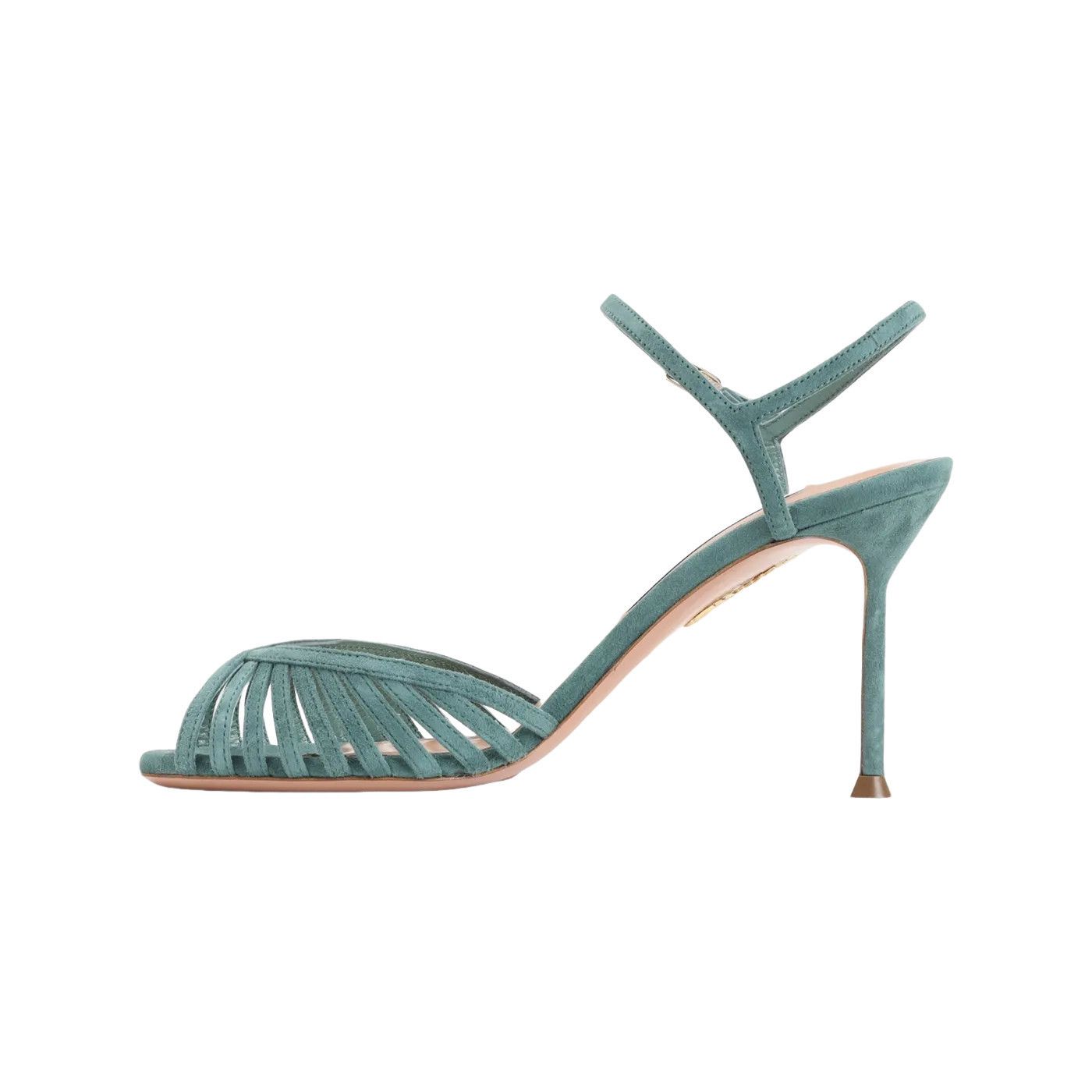 AQUAZZURA Hold Me Light Teal 85mm Sandals New & Authentic (W