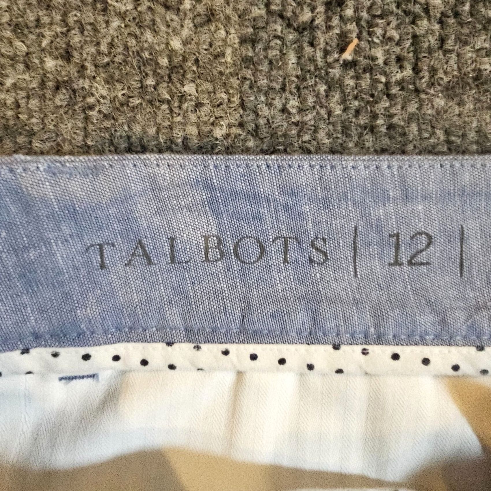 Talbots Talbots Pants Womens 12 Blue Chino Mid Rise Buttons Tapered Cropped Casual Basic Size 34" / US 12 / IT 48 - 5 Thumbnail