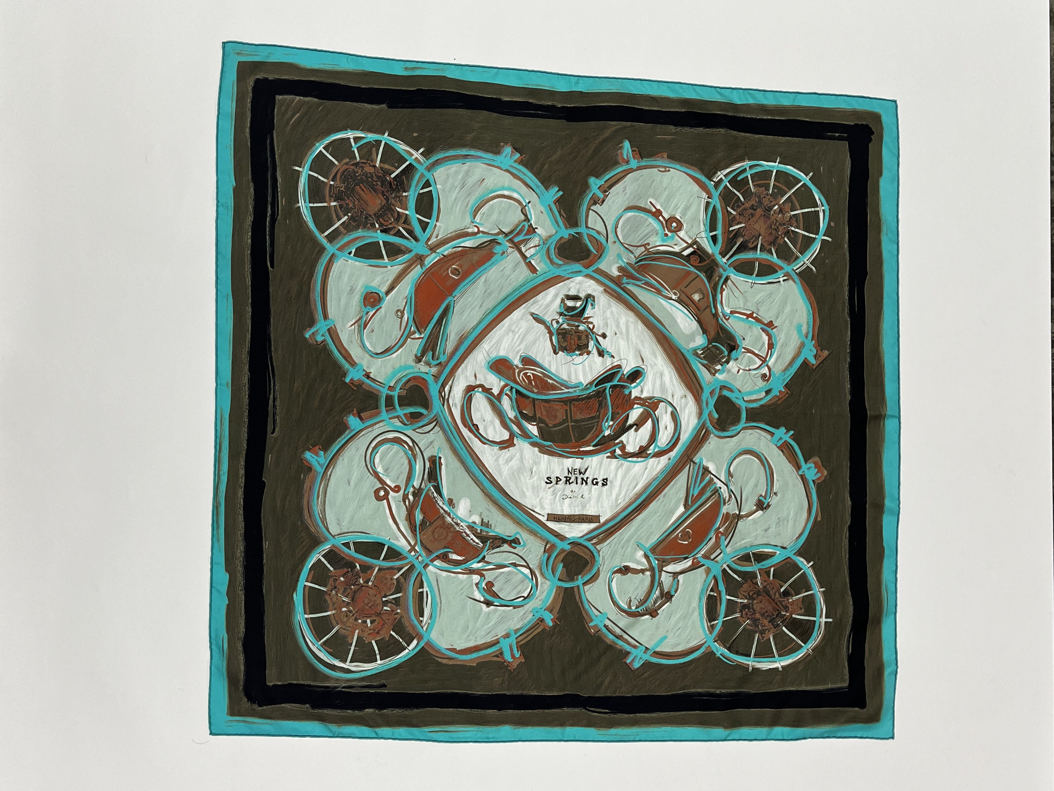 Hermes Hermes New Springs Carre 90 Silk Scarf Size ONE SIZE - 1 Thumbnail