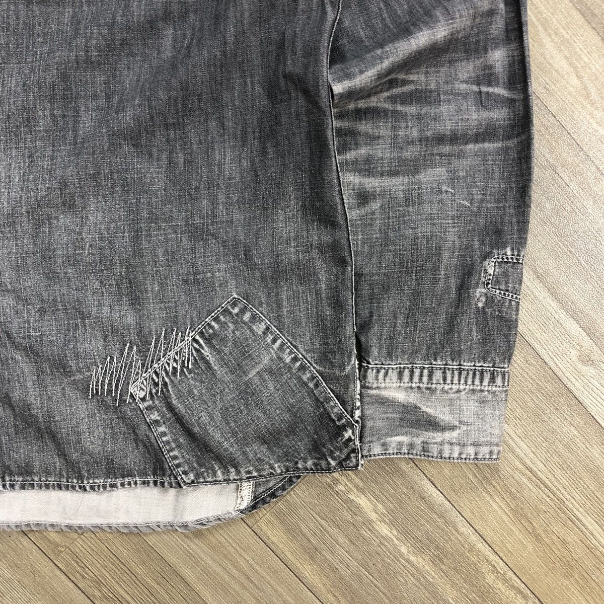 Maison MIHARA YASUHIRO Vintage Mihara Yasuhiro Sashiko Patchwork Washed Denim Shirt Size US L / EU 52-54 / 3 - 6 Thumbnail