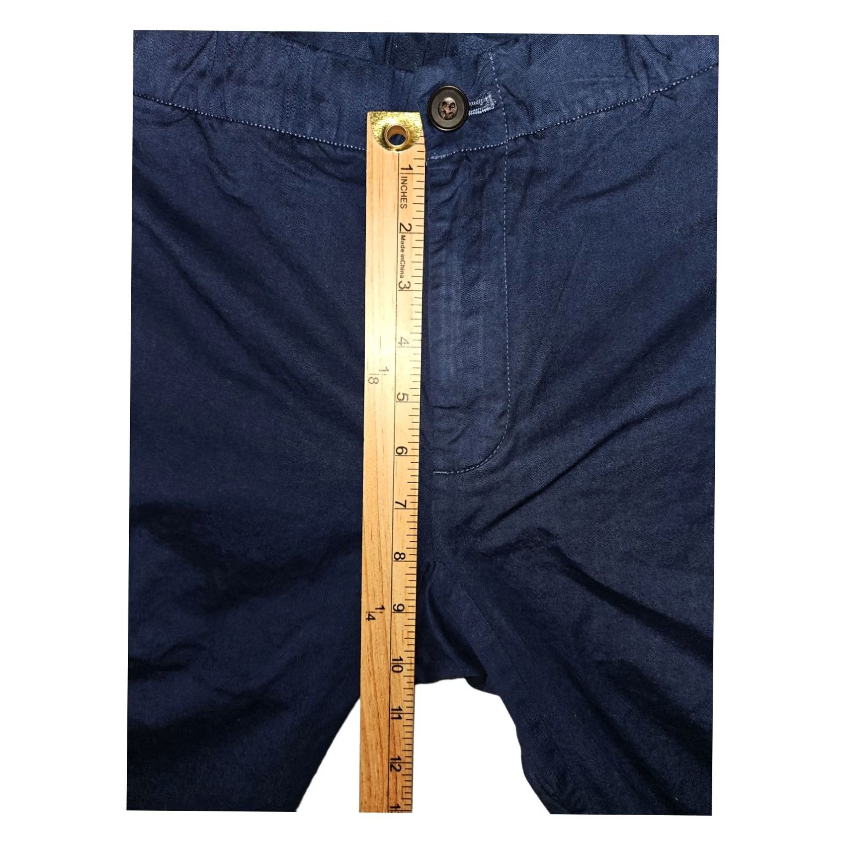 Bonobos Bonobos Pants Women Medium Short Navy Blue Elastic Waistband Draw String Chino Straight Pockets 26 Inseam Regular Rise Mid Size 32" / US 10 / IT 46 - 4 Thumbnail