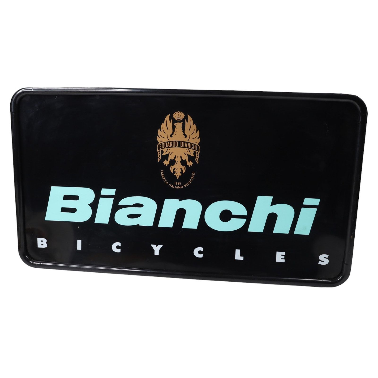 image of Vintage Bianchi Bicycles Light Up Advertisement Sign in Black, Women's
