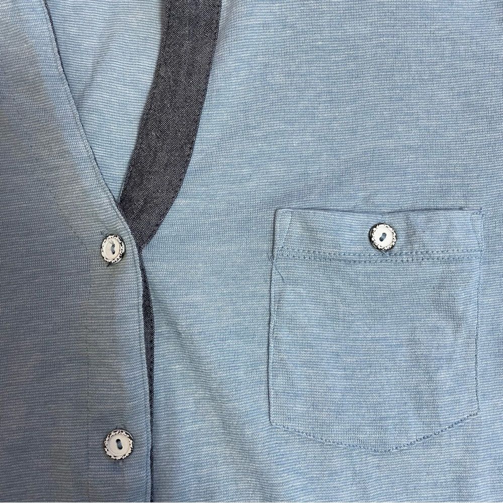 Other Attention Cotton Jersey Blue Long Sleeve Button Shirt Size Size L / US 10 / IT 46 - 9 Thumbnail