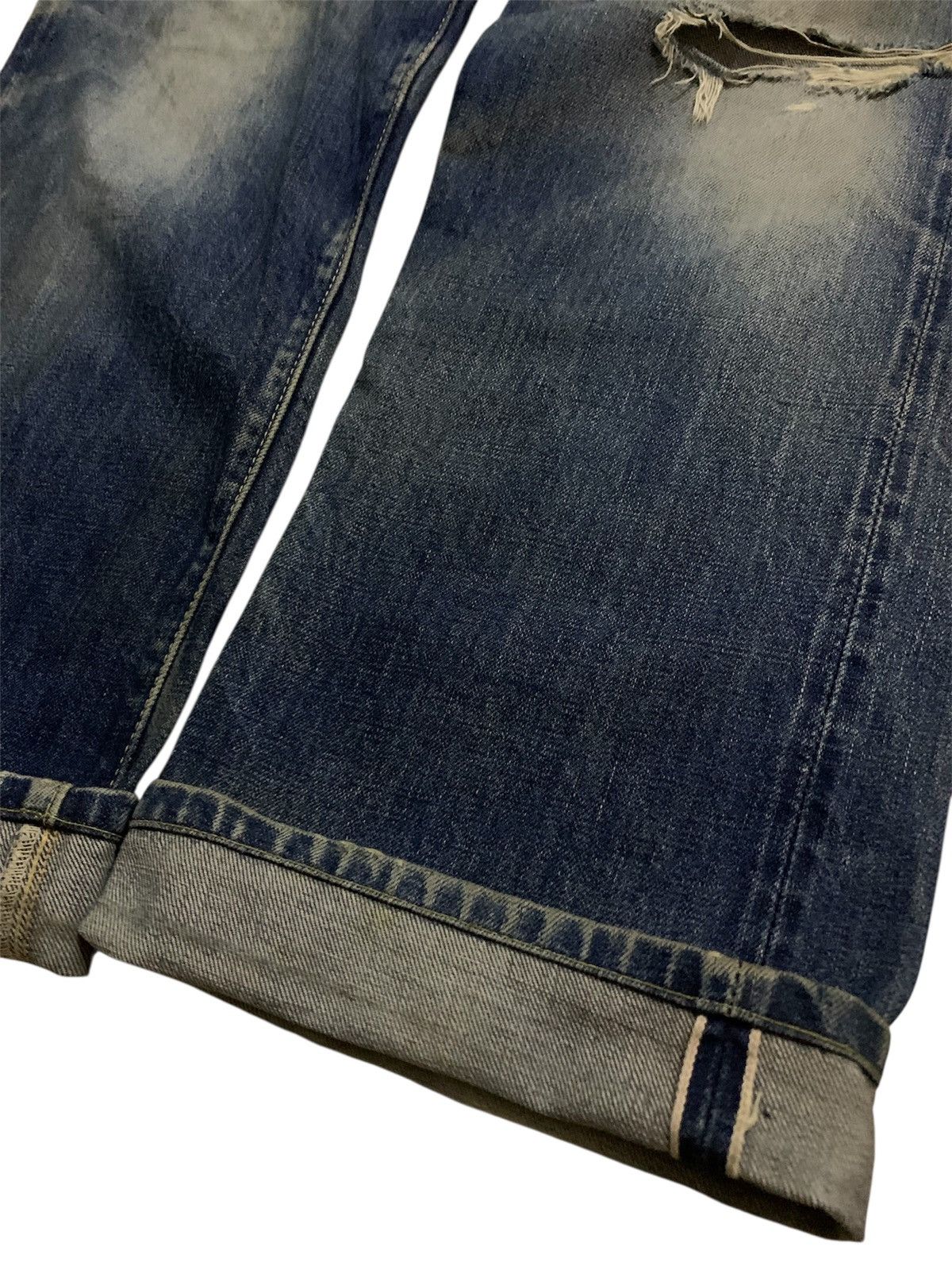 The Real McCoy's Vintage Selvedge Japan Distressed Denim Size US 31 - 5 Thumbnail