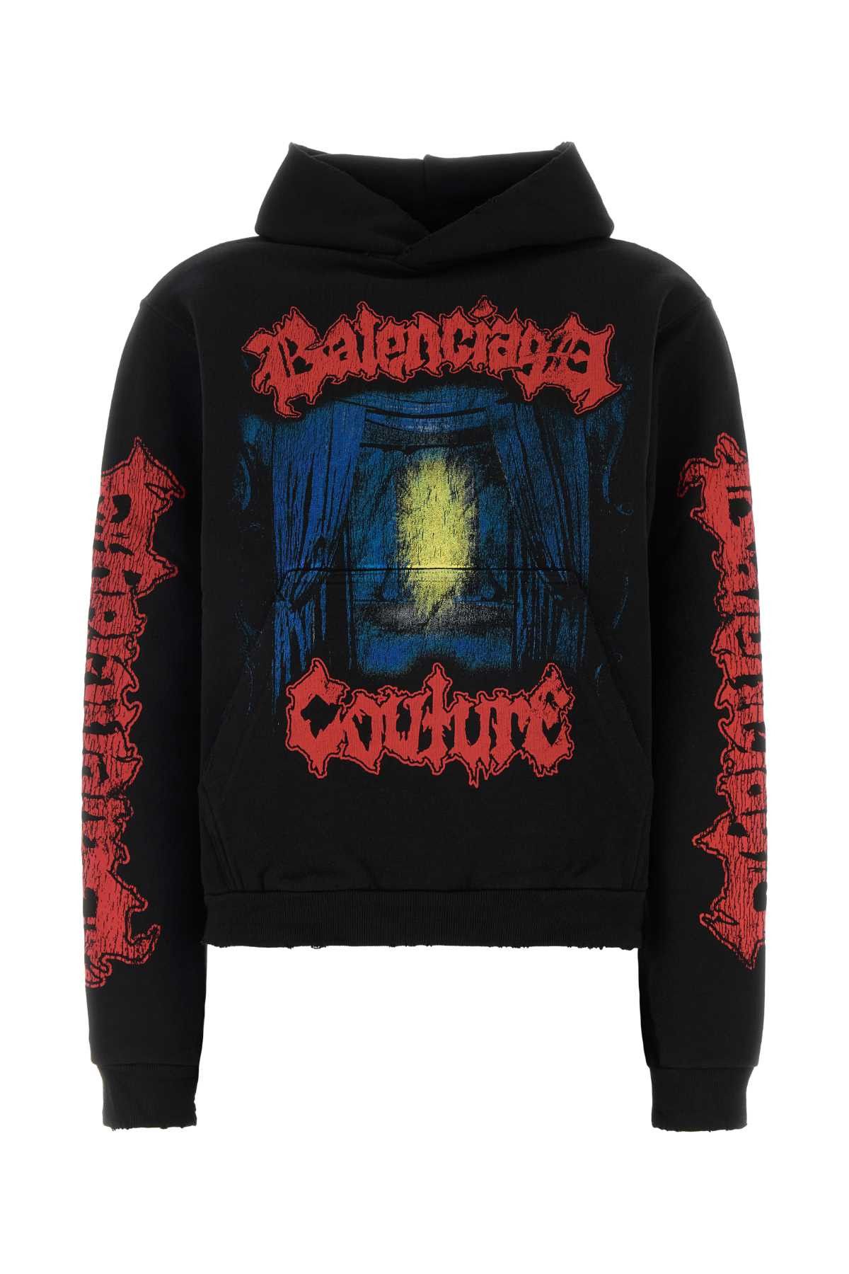 Balenciaga Black Cotton Sweatshirt Size S / US 4 / IT 40 - 1 Thumbnail