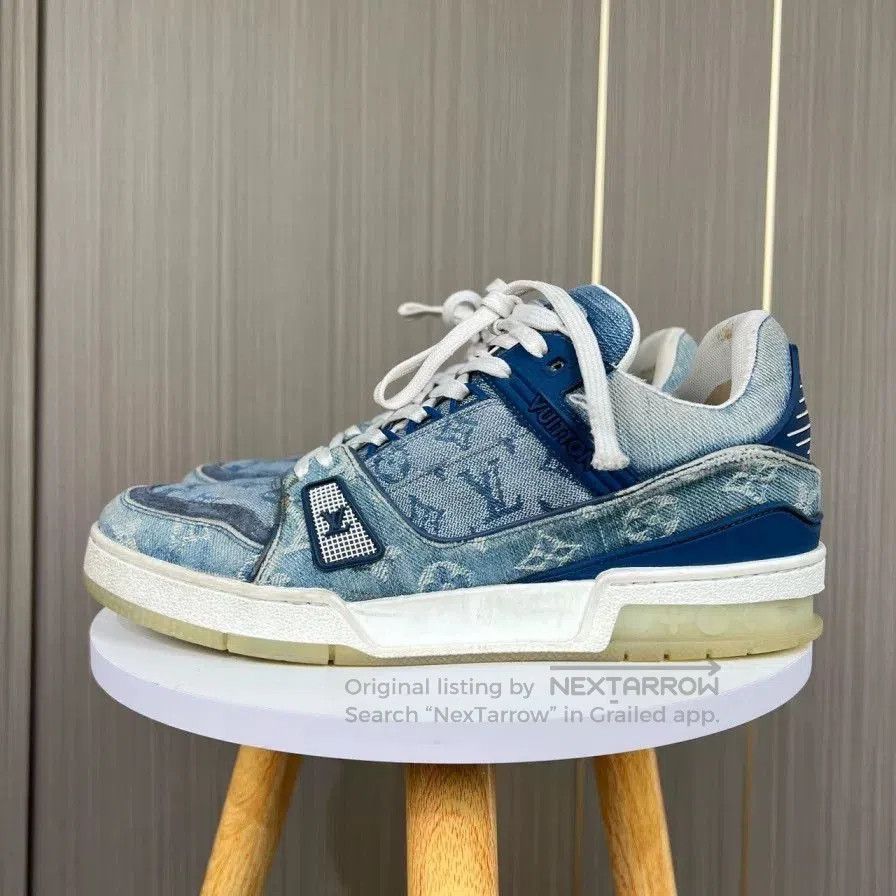Louis Vuitton louis vuitton blue denim trainer sneakers. Size US 6.5 / EU 39-40 - 1 Thumbnail