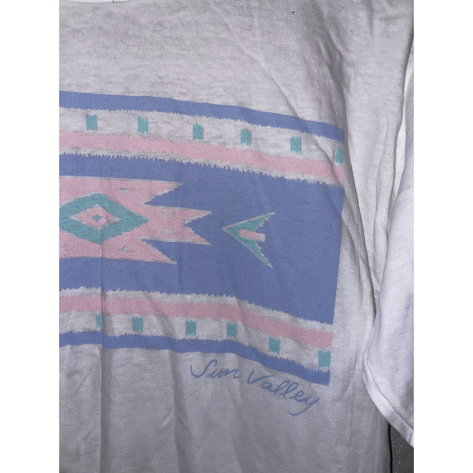 Vintage Vintage Sun Valley Shirt Tribal Aztec Western White L Tee Size US L / EU 52-54 / 3 - 5 Thumbnail
