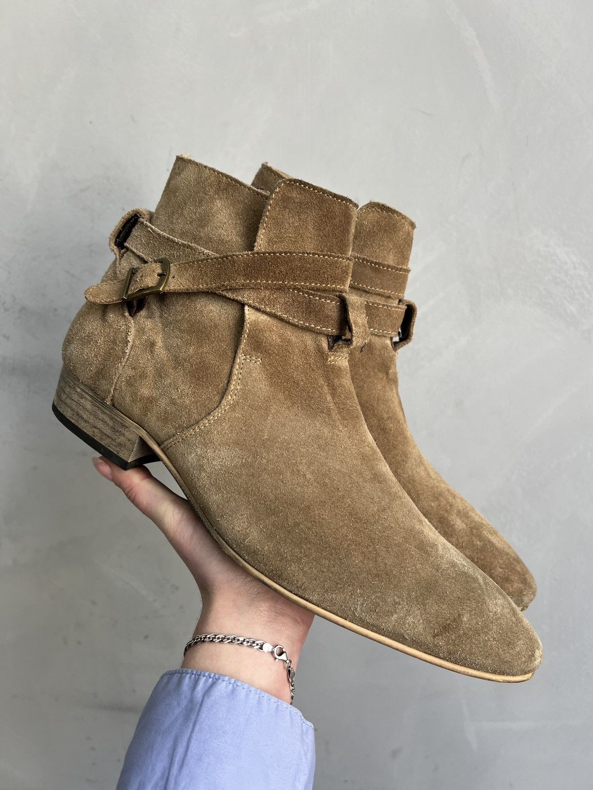 Western Rise Guidi style suede ankle moto boots avant garde y2k Size US 9 / EU 42 - 2 Thumbnail