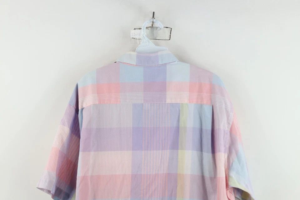 Vintage Vintage 90s Streetwear Plaid Short Sleeve Button Down Shirt Size US XL / EU 56 / 4 - 12 Thumbnail