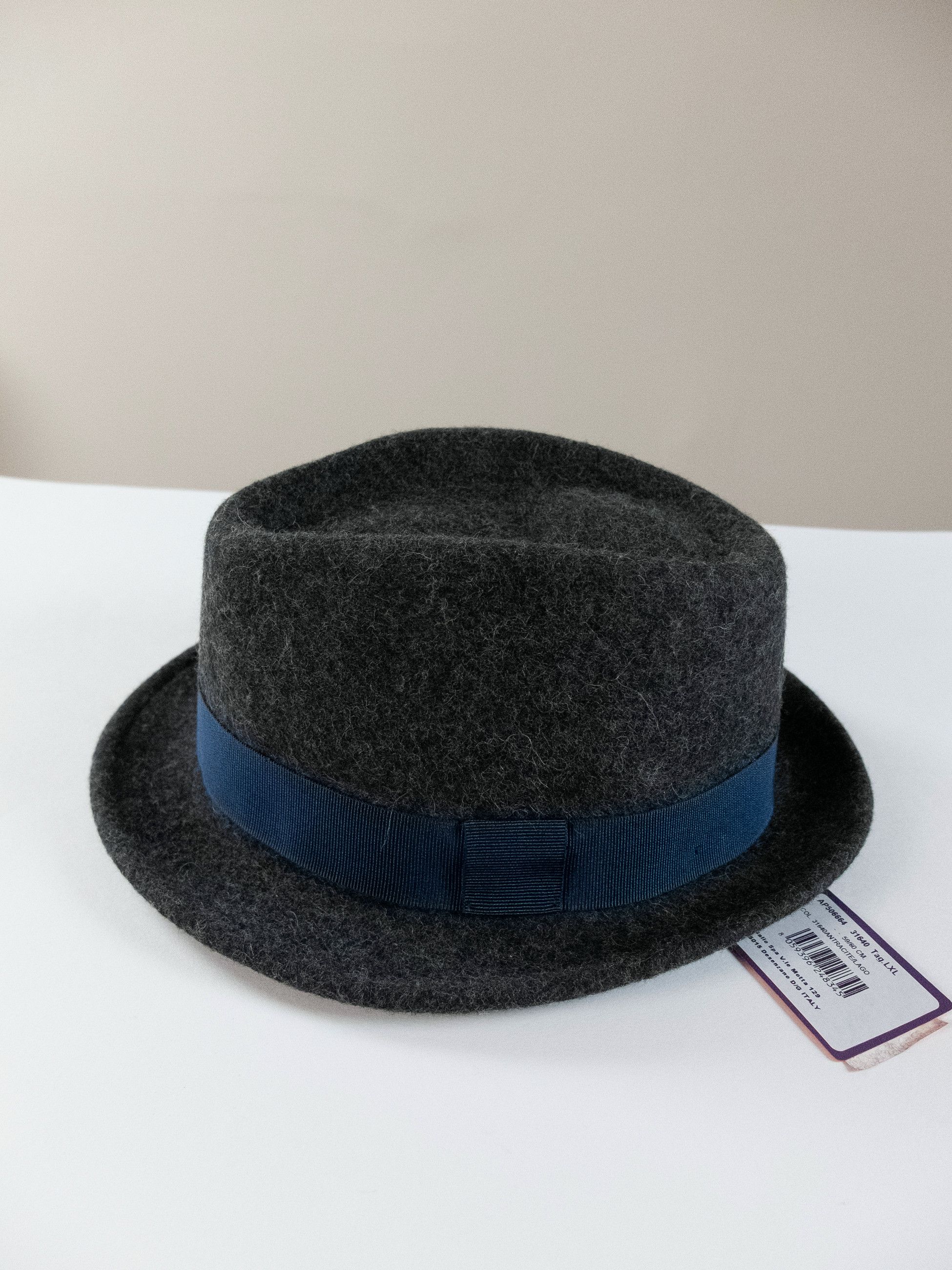 Other GALLO anthracite gray felt wool fedora hat Large XL Italy Size ONE SIZE - 2 Thumbnail