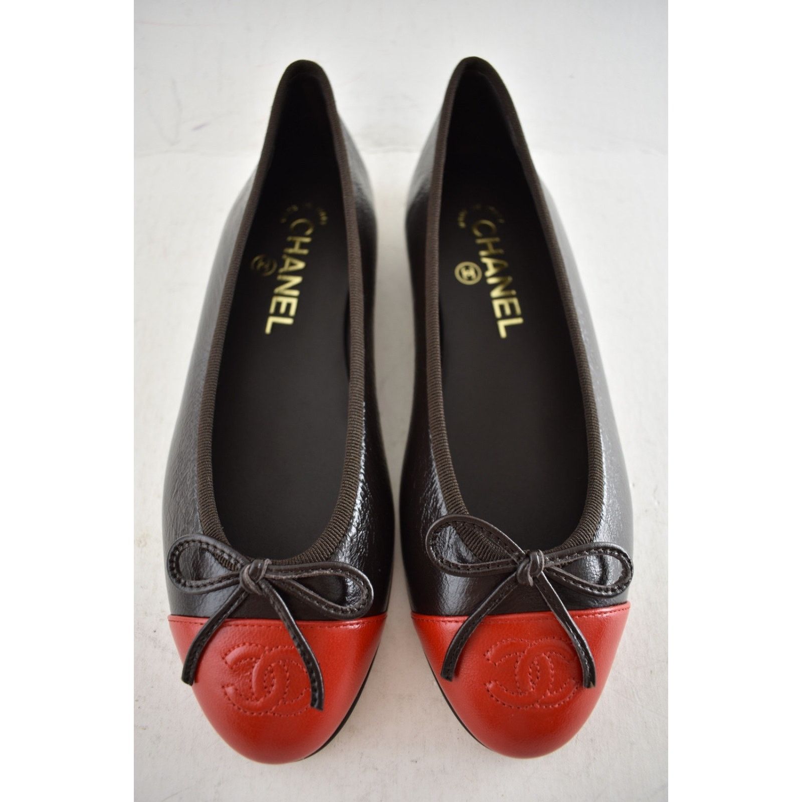 Chanel 26S Red Leather CC Logo Classic Ballet Ballerina Flat 36 Size US 6 / IT 36 - 3 Thumbnail