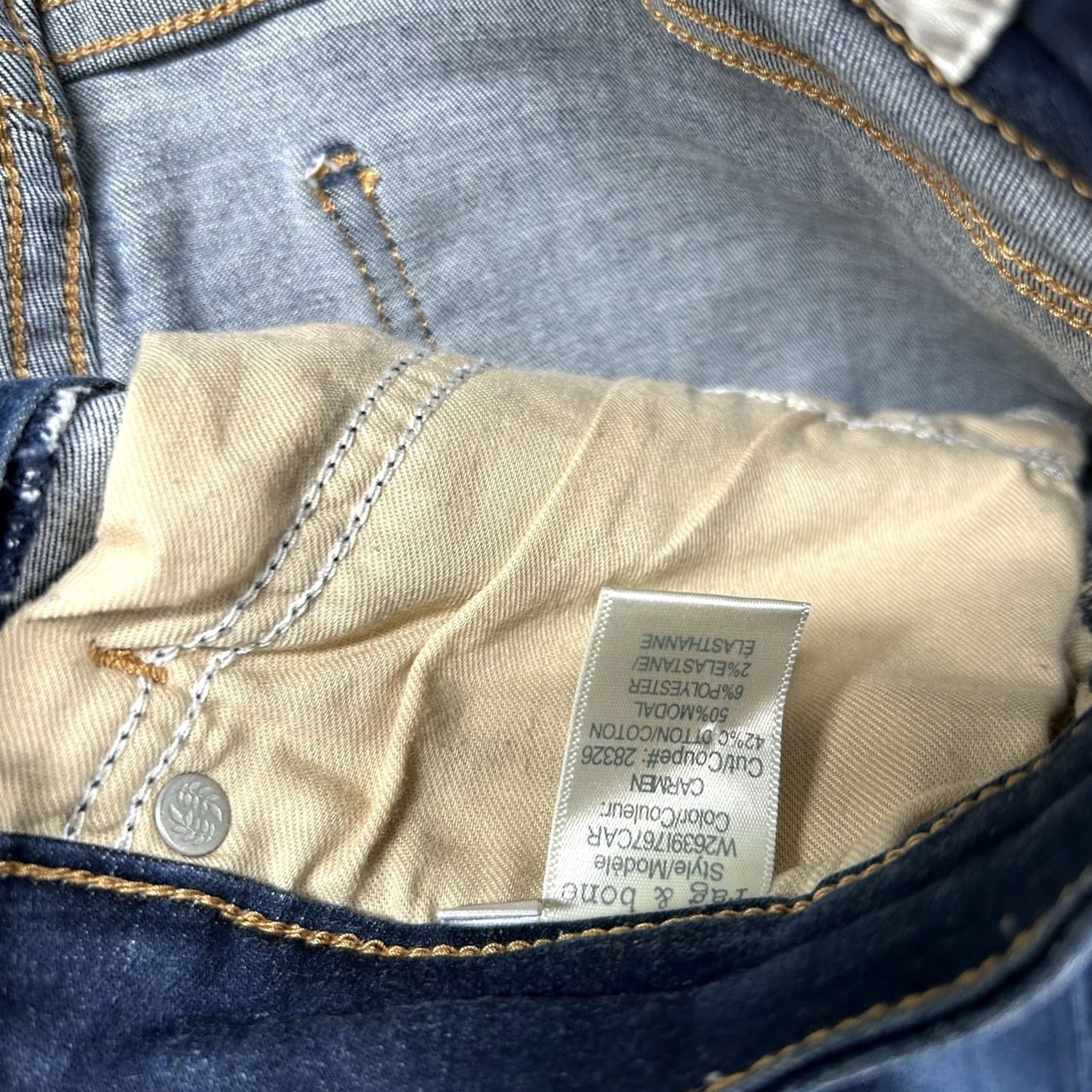 Rag & Bone VINTAGE Rag & Bone Jeans Womens 27 Nina High Rise Ankle Skinny Crop Capri Designer Size 27" / US 4 / IT 40 - 7 Thumbnail