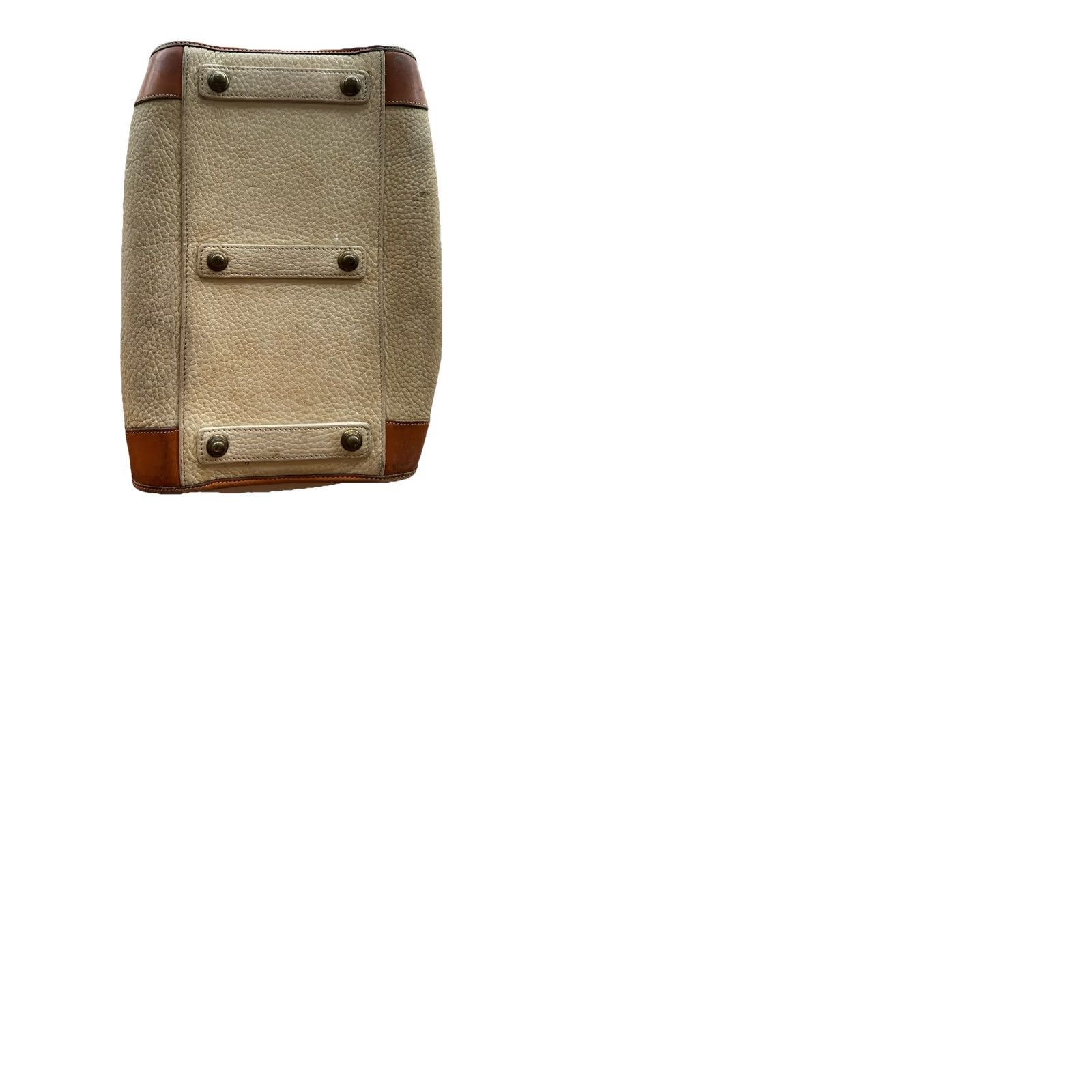 Dooney & Bourke VINTAGE Dooney & Bourke Pebble Leather Purse With Lock Shoulder Bag Cream 80s USA RARE Size ONE SIZE - 9 Thumbnail