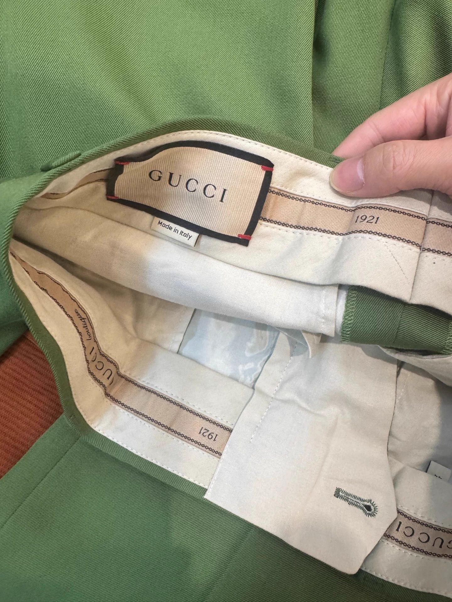 Gucci Gucci 100% Wool Green 44 Men's Trousers Size US 28 / EU 44 - 2 Thumbnail