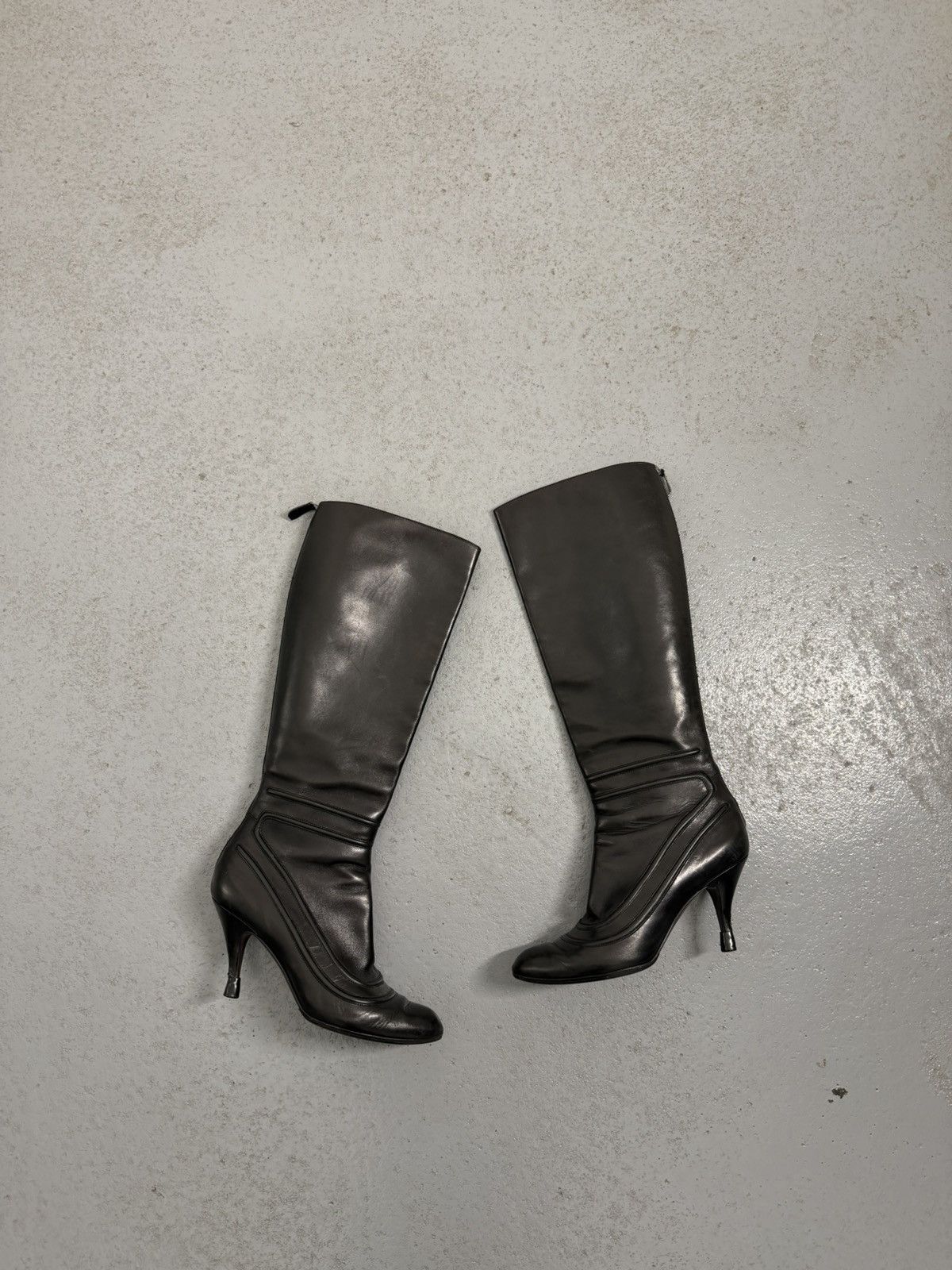 Salvatore Ferragamo Salvatore Ferragamo Leather Riding Boots Size US 9 / IT 39 - 1 Thumbnail