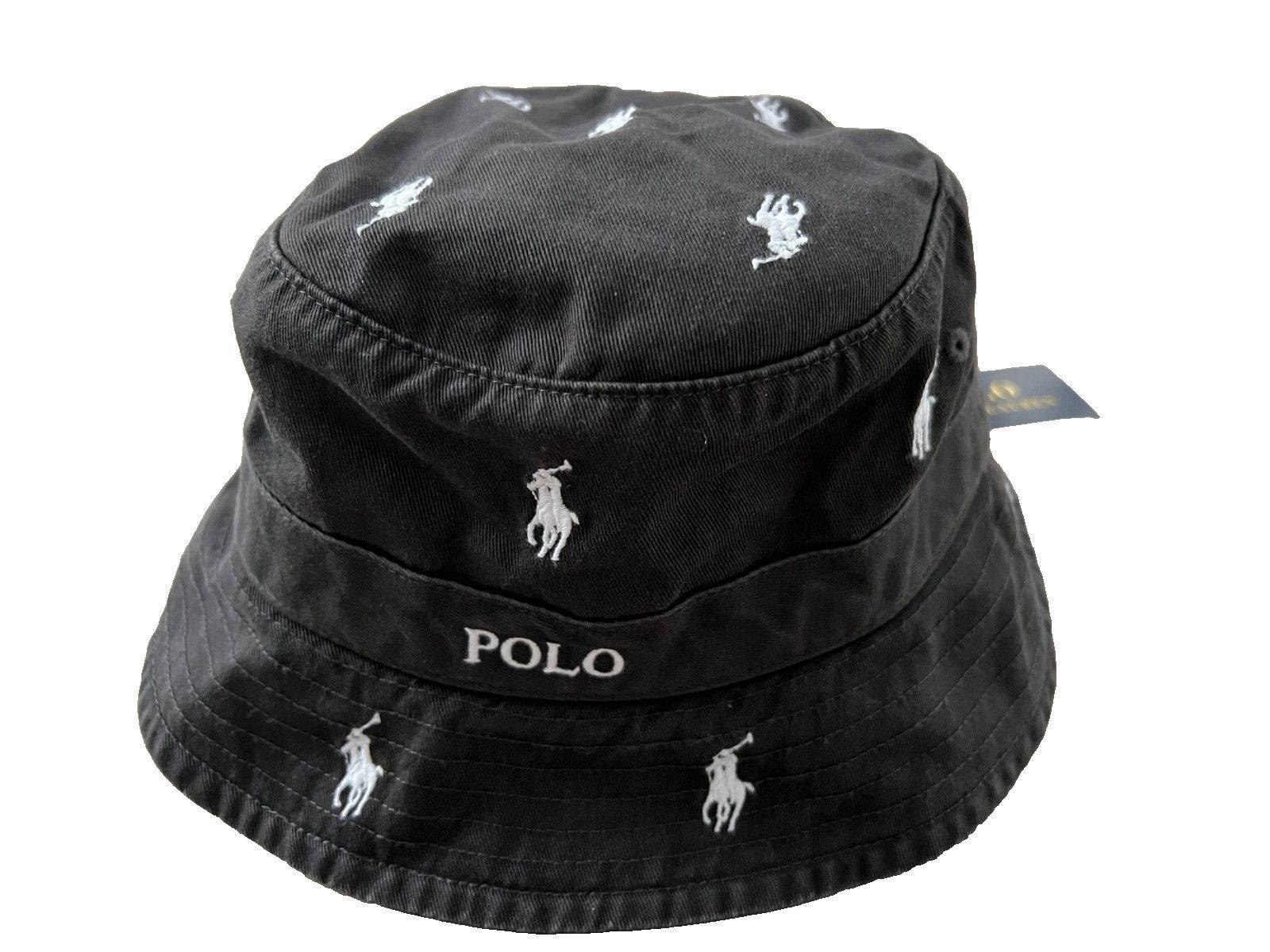 Ralph Lauren Polo Ralph Lauren Pony Cotton Bucket Hat Faded Black ( S/M ) Size ONE SIZE - 1 Thumbnail