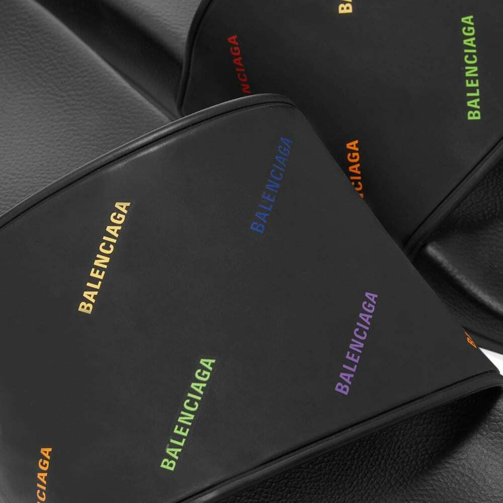 Balenciaga o1la1rc1a0824 Pride 22 Pool Slide Sandal Allover Logo Black Size US 14 / EU 47 - 5 Thumbnail