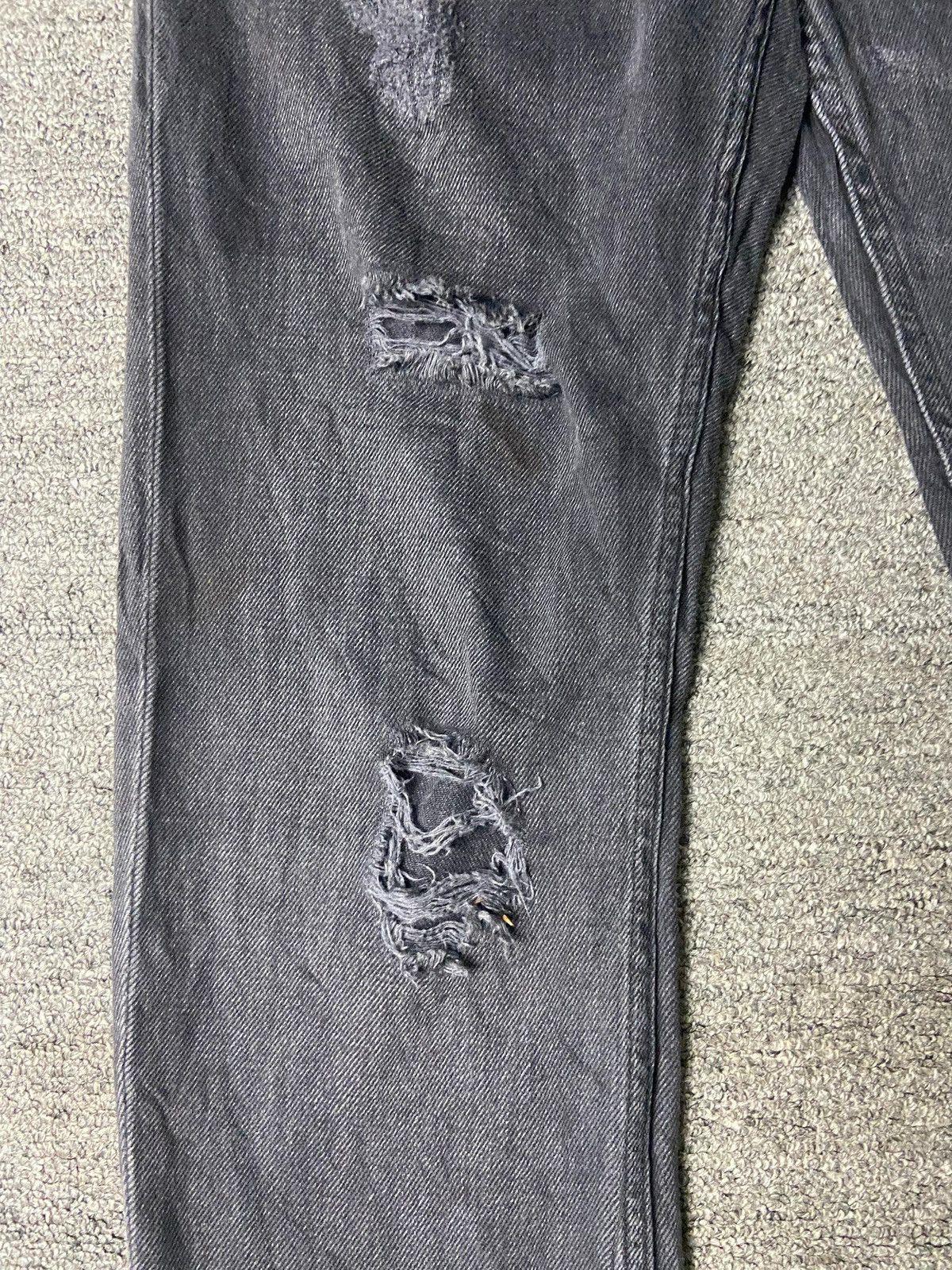 Zara Zara Basic 1975 Acid Black Distressed Ripped Jeans (165) Size US 30 / EU 46 - 9 Thumbnail