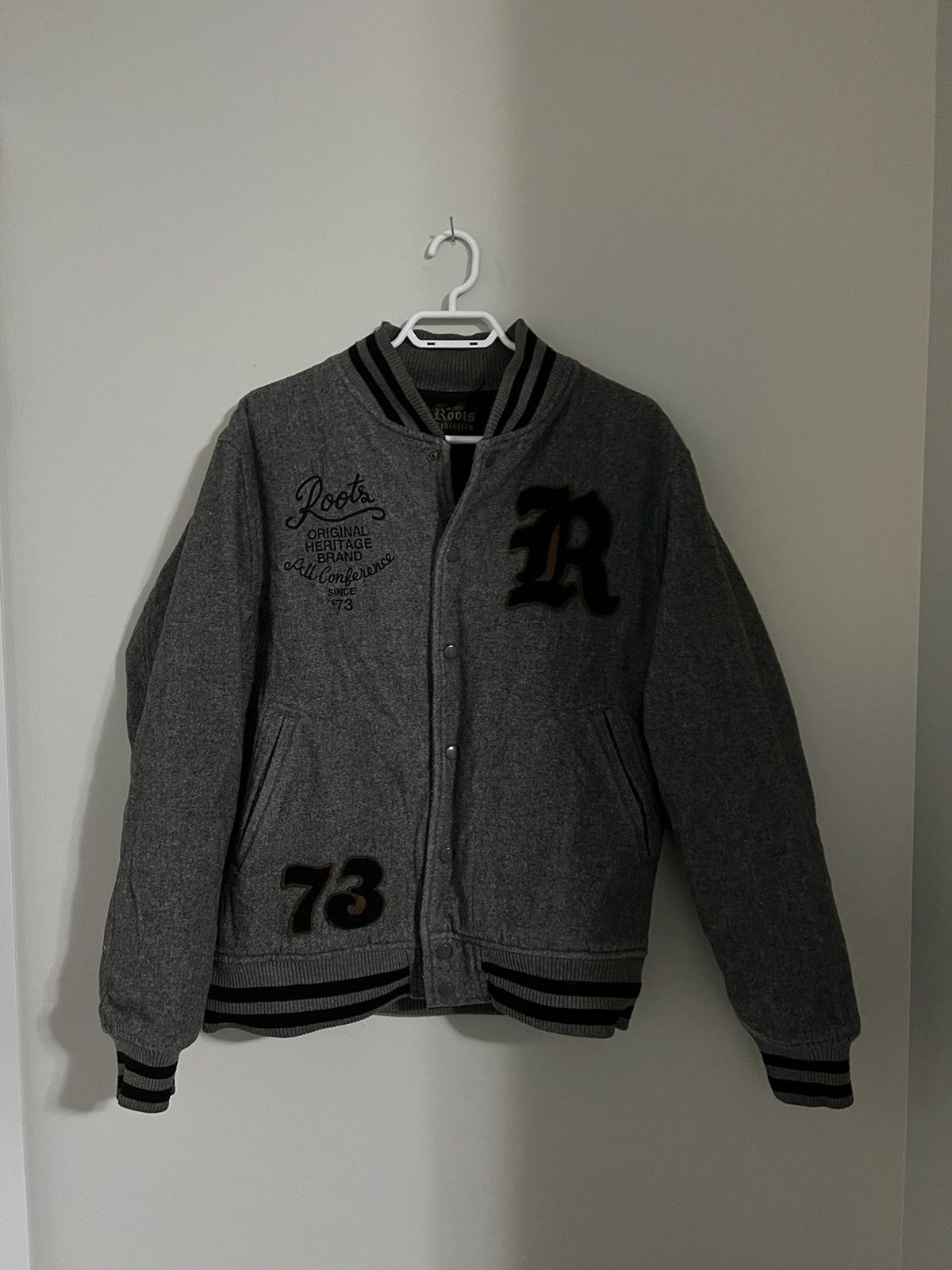 Roots Vintage 90s Roots Varsity Jacket Size US M / EU 48-50 / 2 - 1 Thumbnail