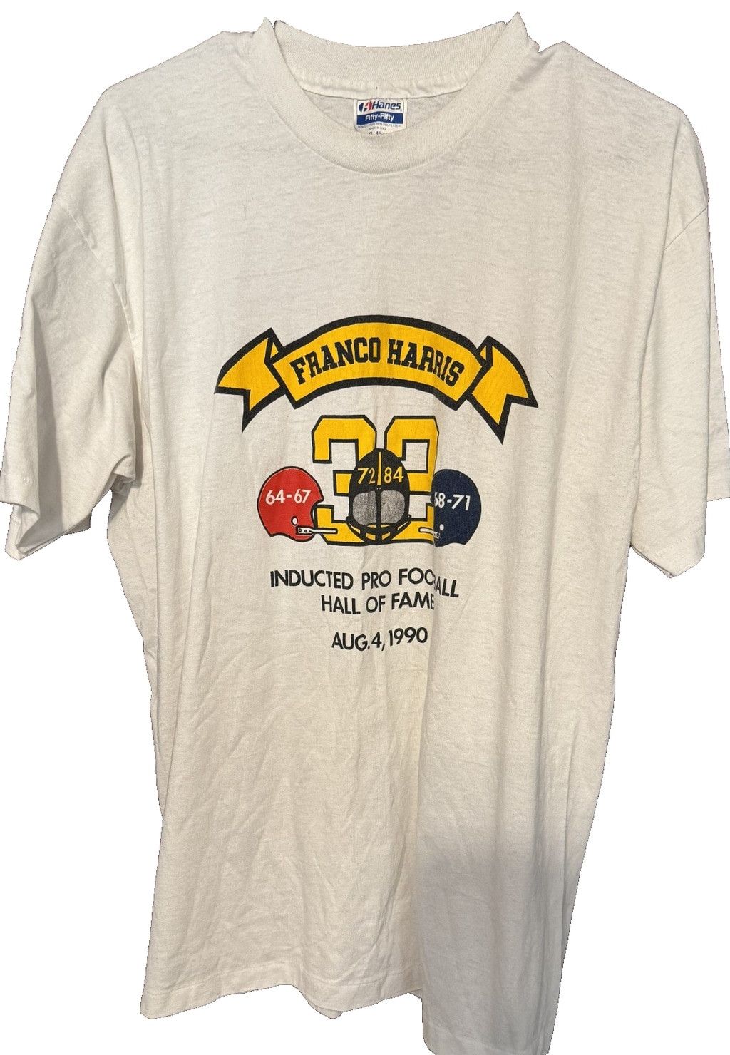 Hanes Pittsburgh Steelers Franco Harris Vintage HOF T-Shirt Men Sz Size US XL / EU 56 / 4 - 1 Thumbnail