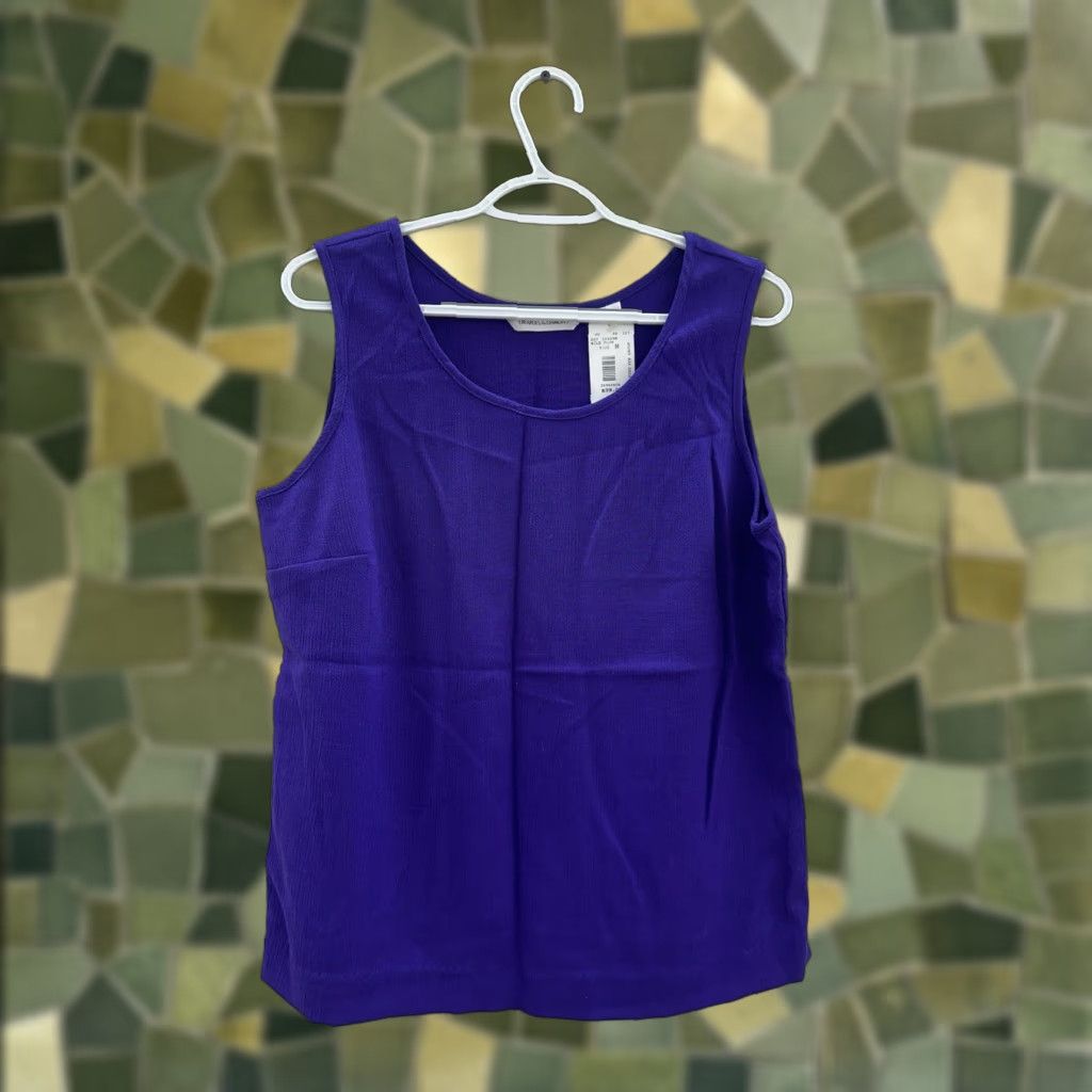 Vintage Drapers & Damons Womens Tank Top Size Medium Purple Wild Plum NWTs Size M / US 6-8 / IT 42-44 - 1 Thumbnail