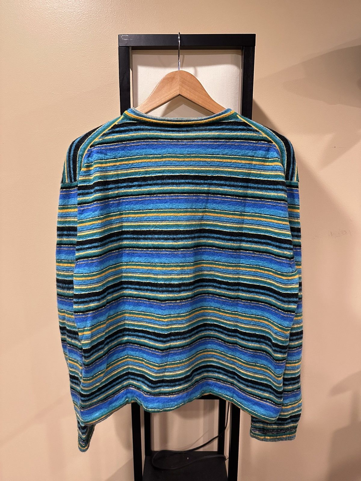 DENIM TEARS × Dior Dior x Denim Tears FW23 Blue/Yellow Striped Knit Sweater Size US M / EU 48-50 / 2 - 20 Thumbnail