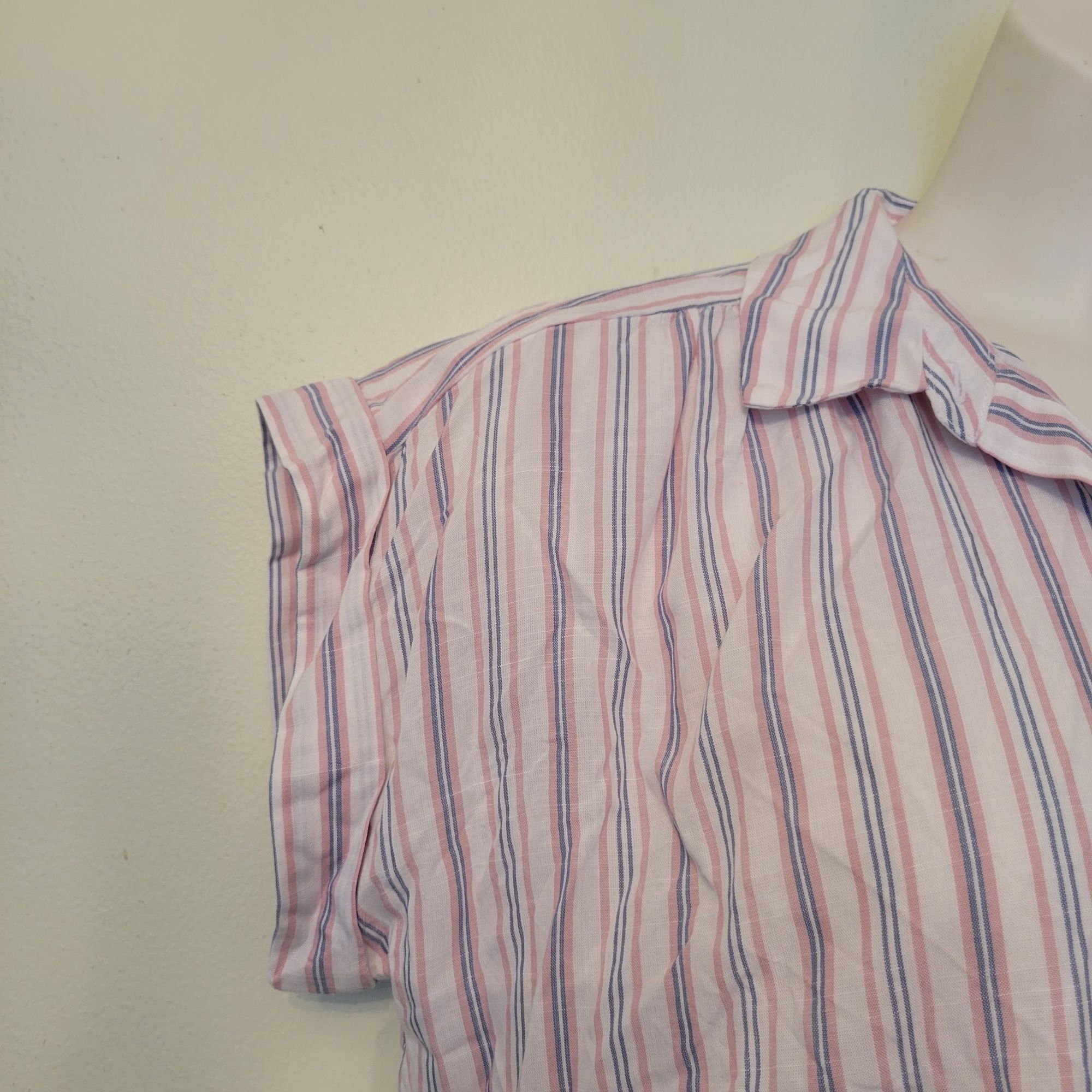 Loft Loft Striped Button Front Oversized Tunic Blouse M Rayon Pin Size M / US 6-8 / IT 42-44 - 6 Thumbnail