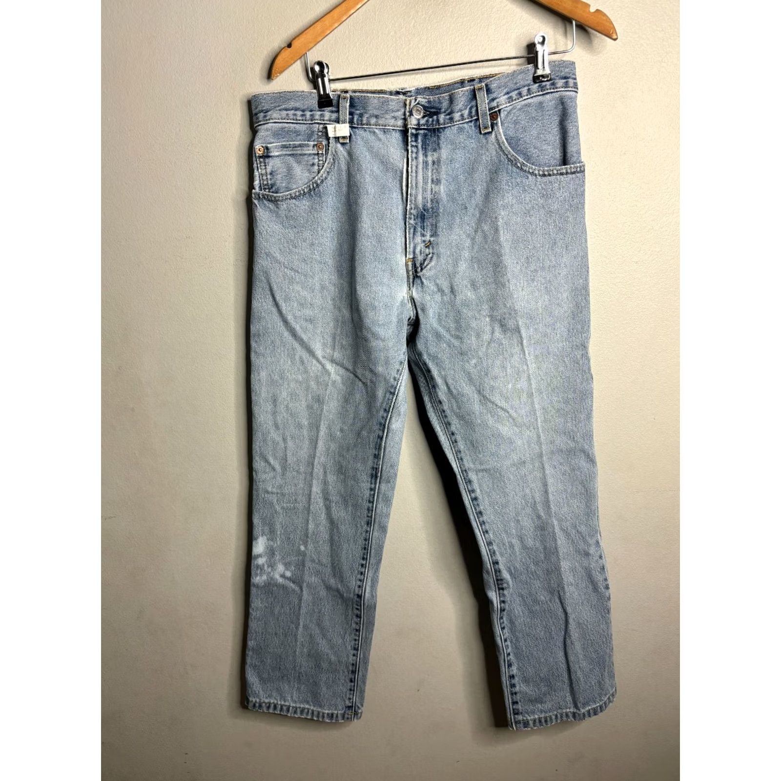 Levi's Levi's 517 Jeans Denim Bootcut Light Wash Blue Regular 33 Men's Size US 33 - 4 Thumbnail