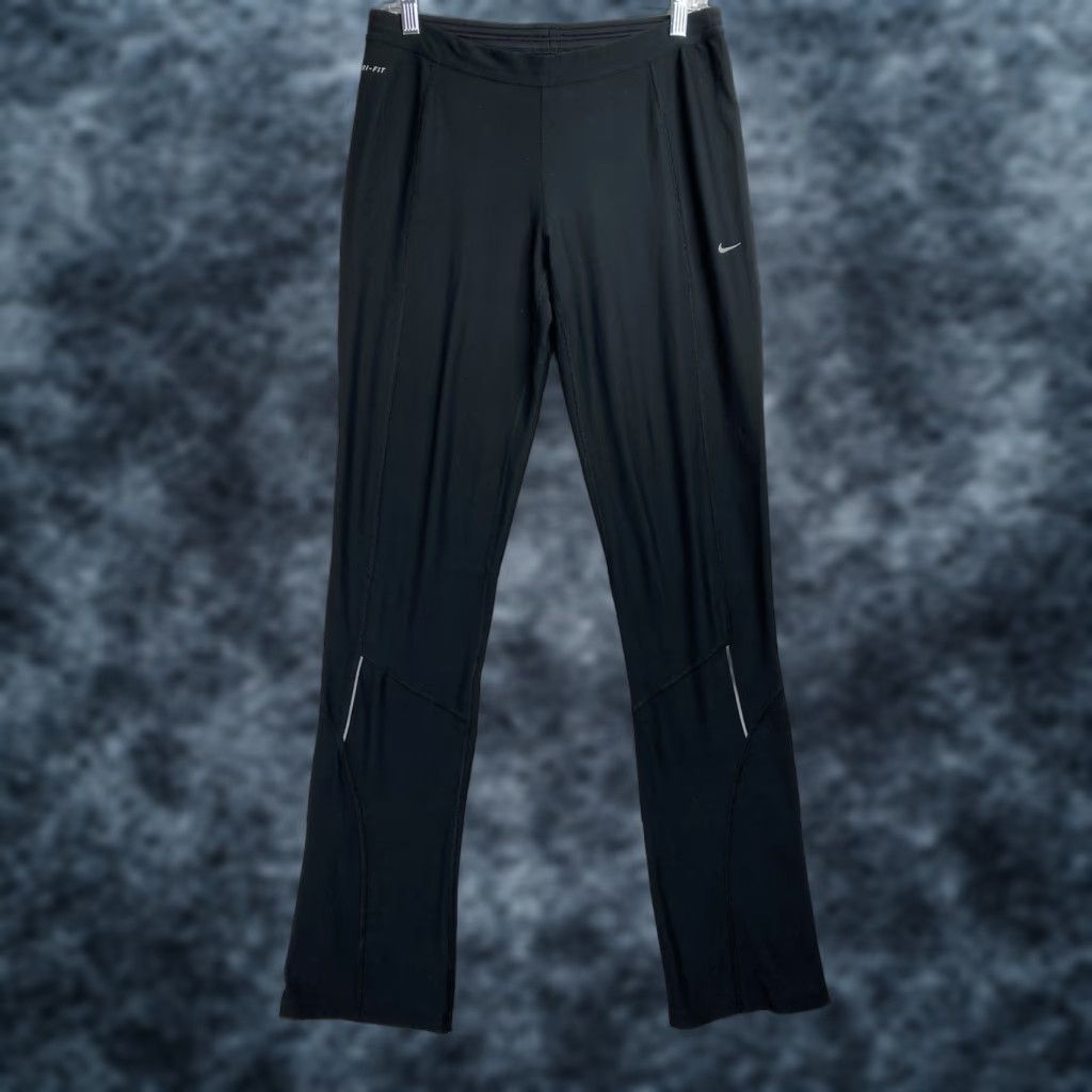 Nike Nike Dri-FIT Leggings Womens M Black Reflective Running Yoga Gym Pants Size 32" / US 10 / IT 46 - 1 Thumbnail