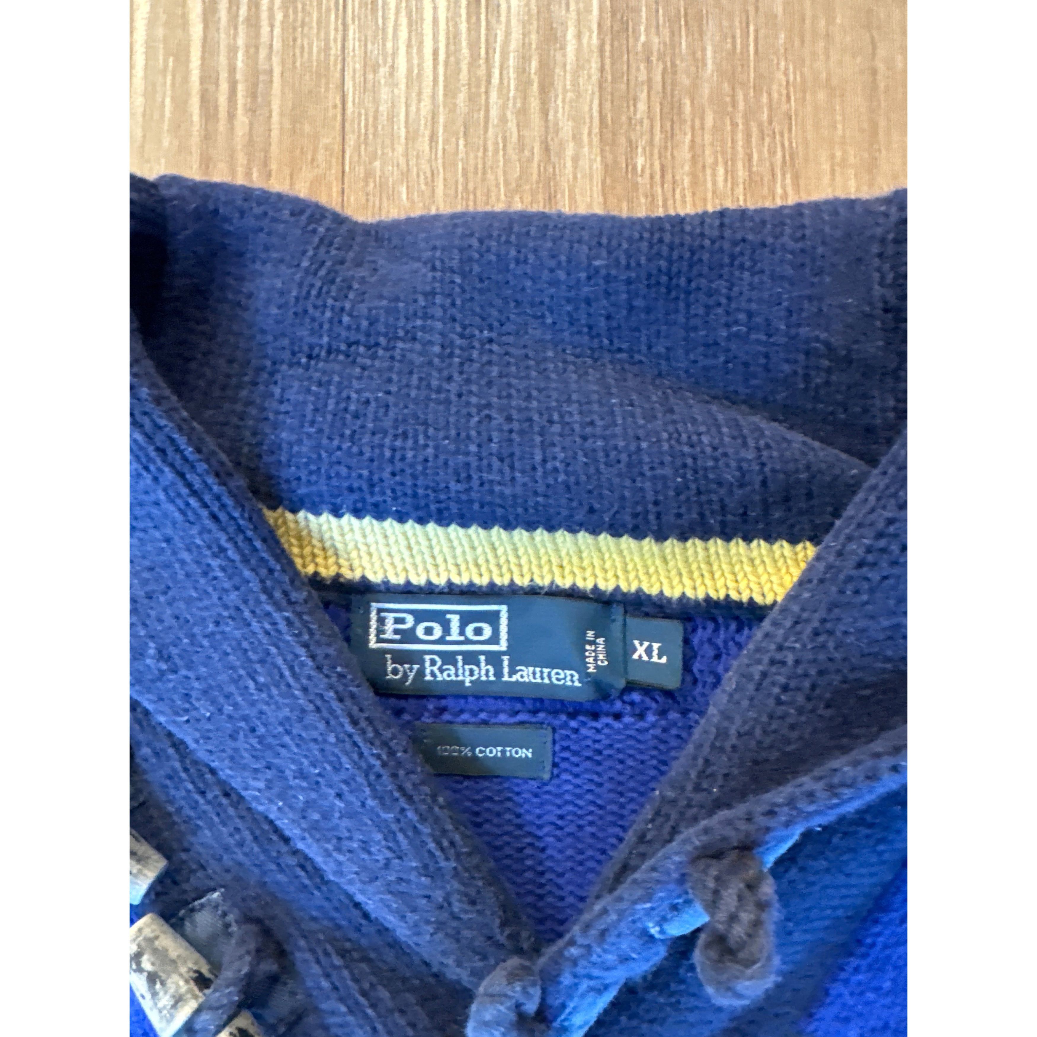 Other Vintage Polo Ralph Lauren Toggle Shawl Blue Navy Cotton Elbo Size US XL / EU 56 / 4 - 2 Thumbnail