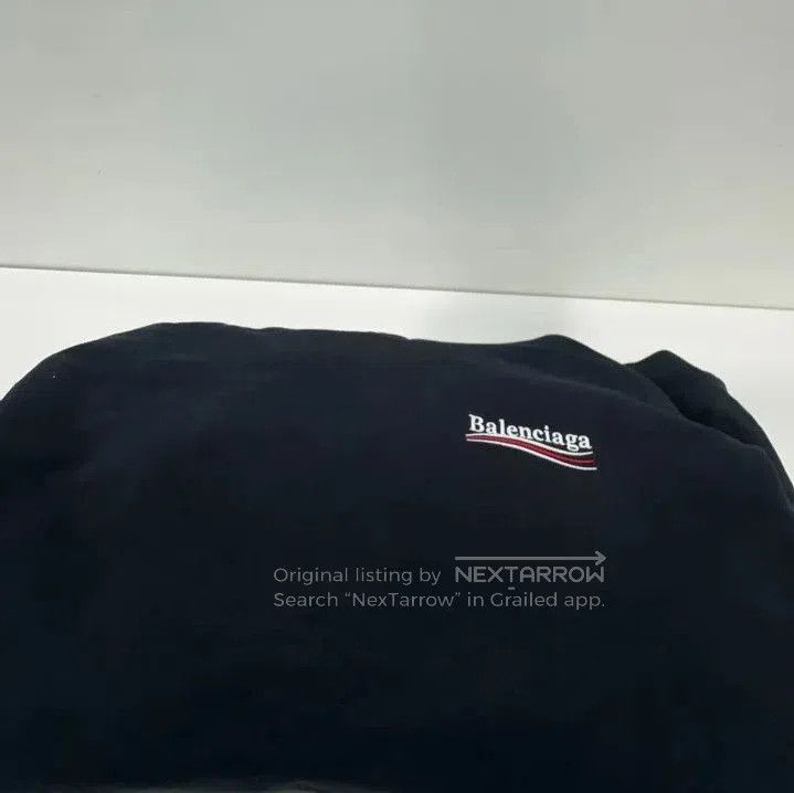 Balenciaga Balenciaga Black Logo Hooded Sweatshirt for Men. Size US XL / EU 56 / 4 - 2 Thumbnail