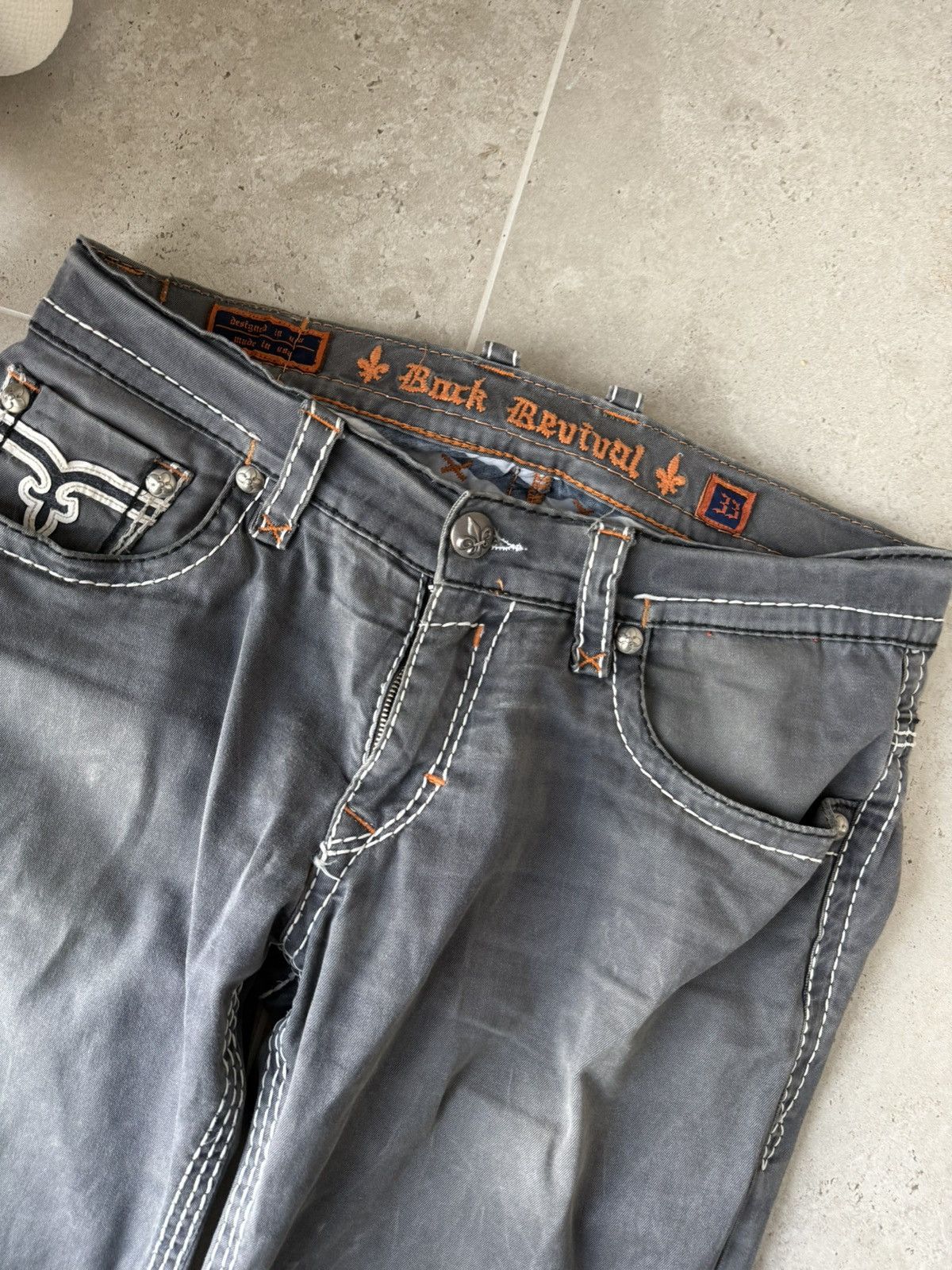 Rock Revival rock rival jeans baggy Size US 33 - 3 Thumbnail