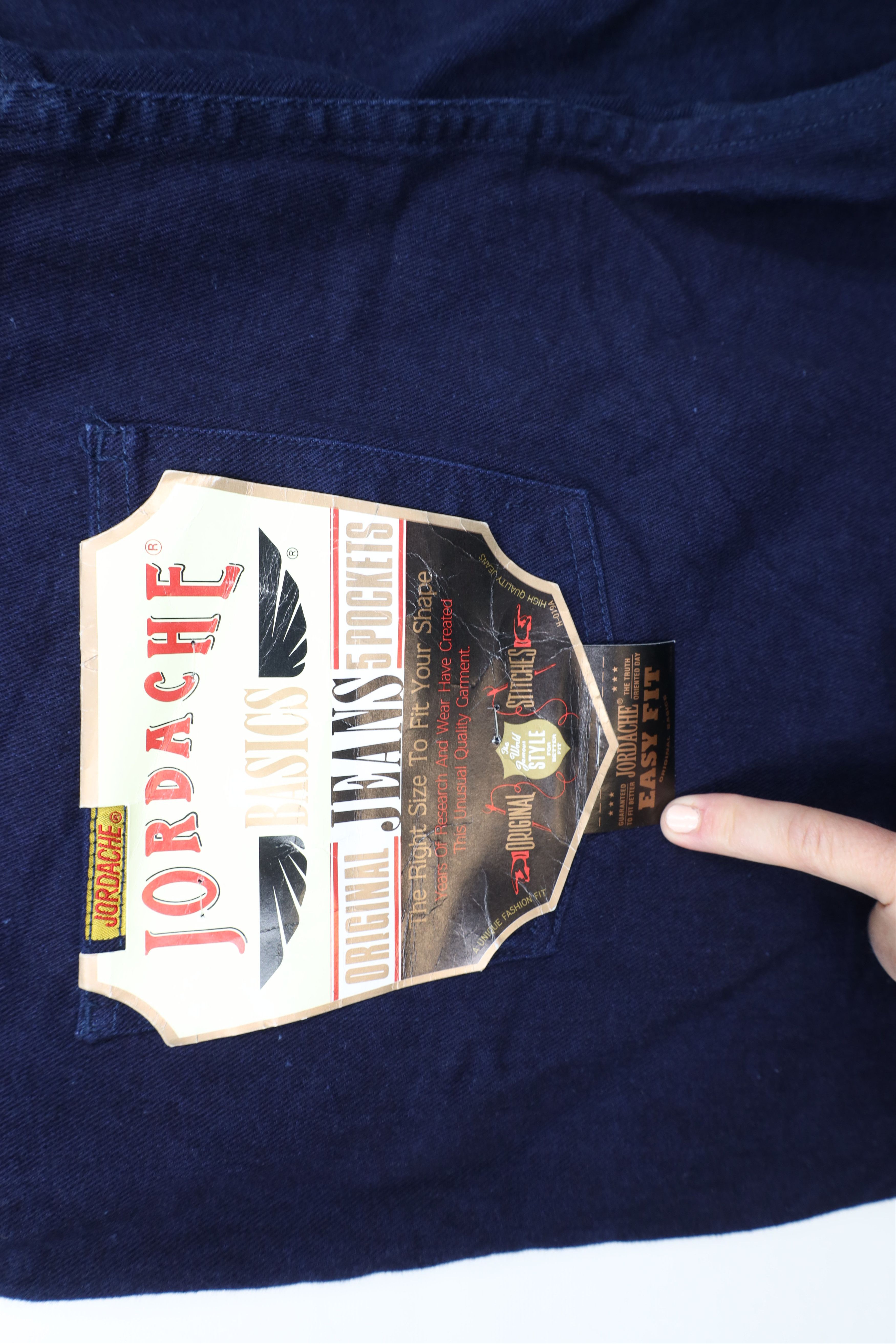 Vintage Deadstock Vintage 90s Streetwear Jean Shorts Jorts Dark Blue Size US 42 / EU 58 - 11 Thumbnail
