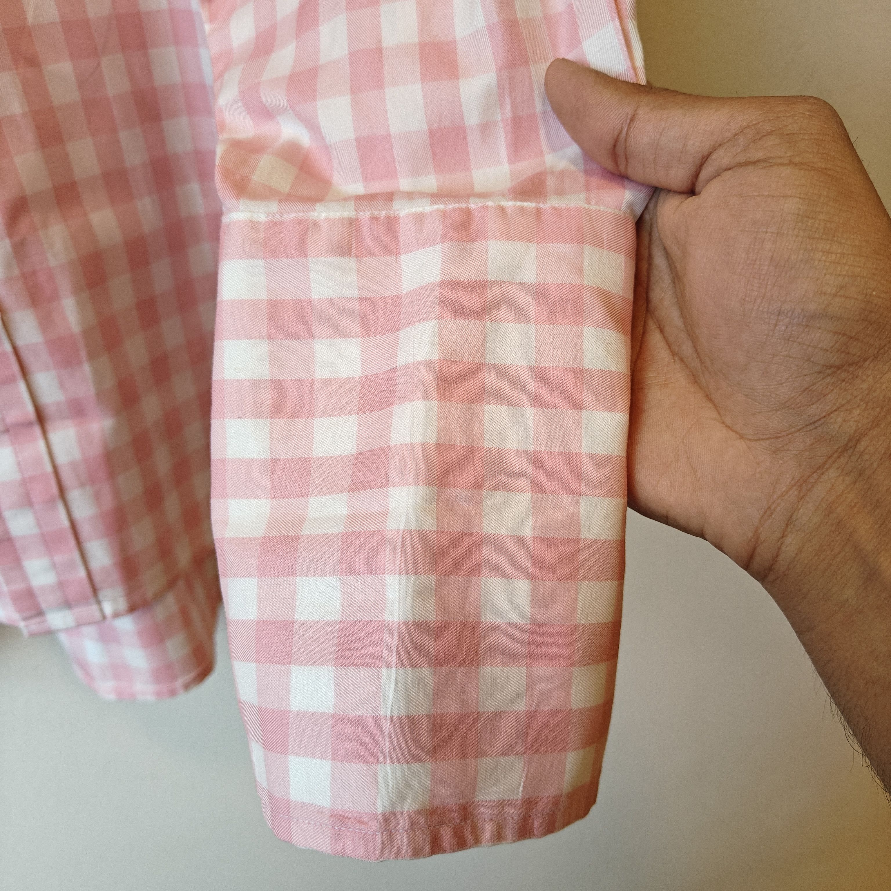 Drake's pink checkered dress shirt 16/41" drakes Size US M / EU 48-50 / 2 - 15 Thumbnail